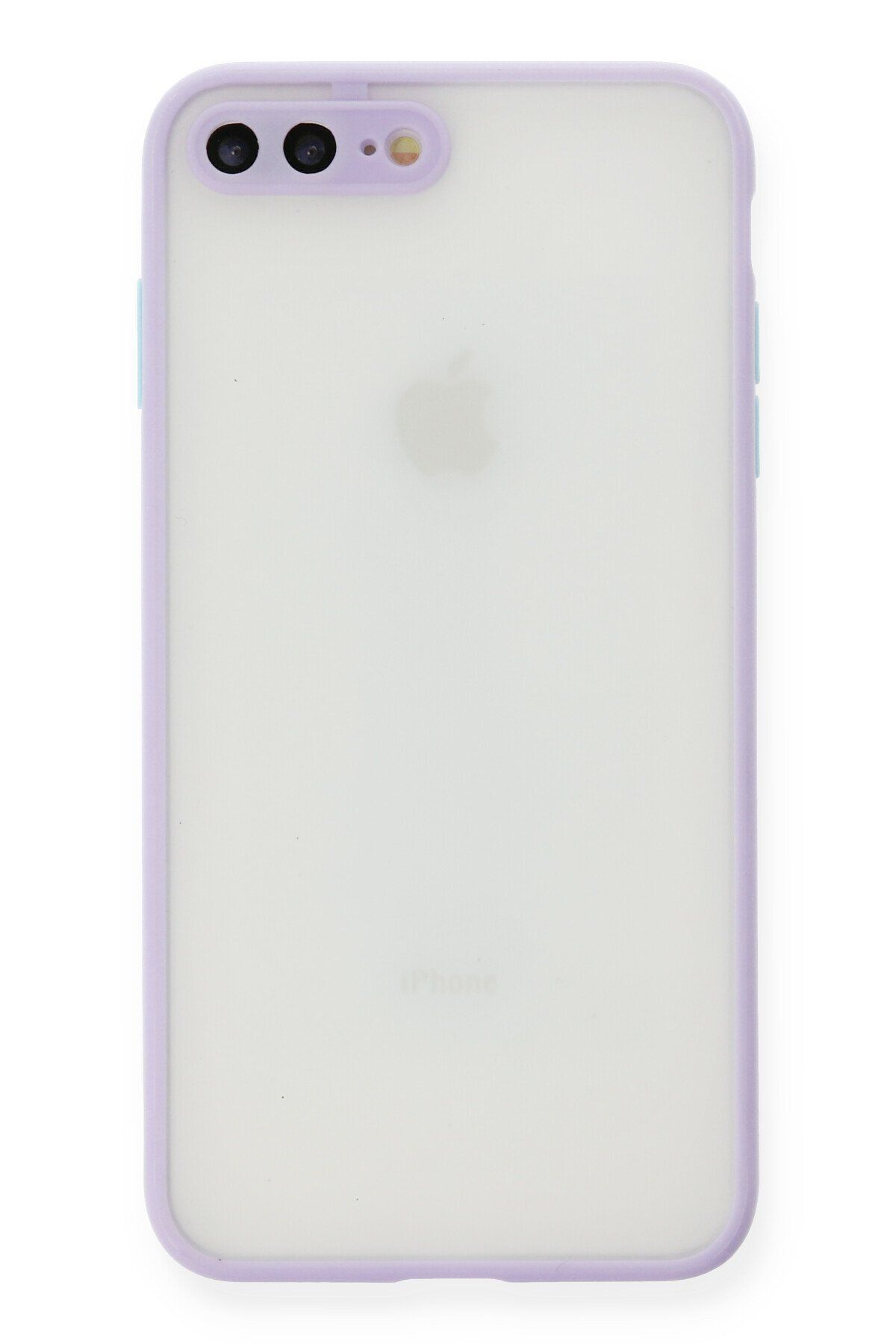 cepmoda iPhone 8 PLUS | Buzlu Şeffaf Silikon Mat Telefon Kılıfı – Darbeye Dayanıklı - MOR