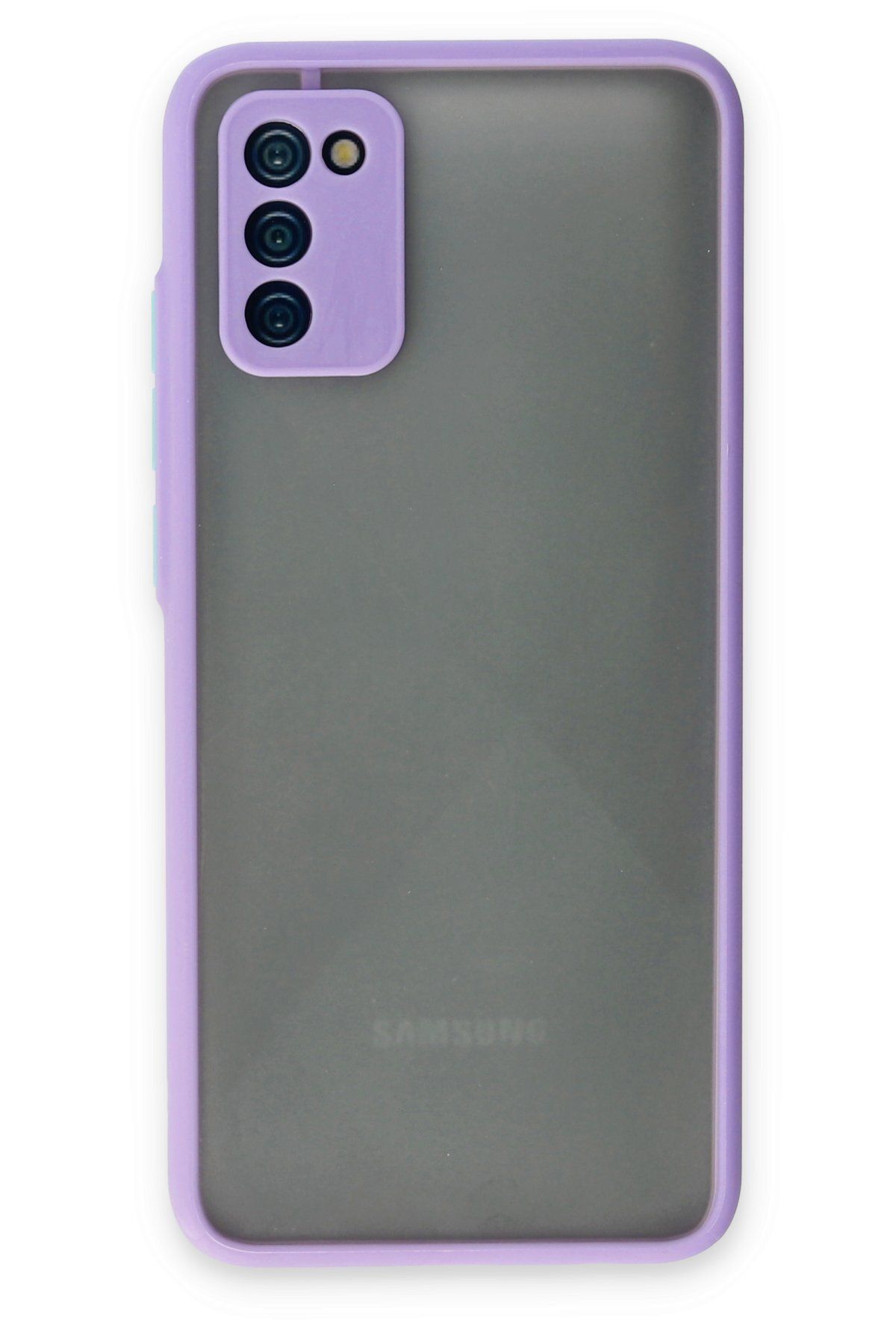 cepmoda SAMSUNG GALAXY A02S | Buzlu Şeffaf Silikon Mat Telefon Kılıfı – Darbeye Dayanıklı - MOR