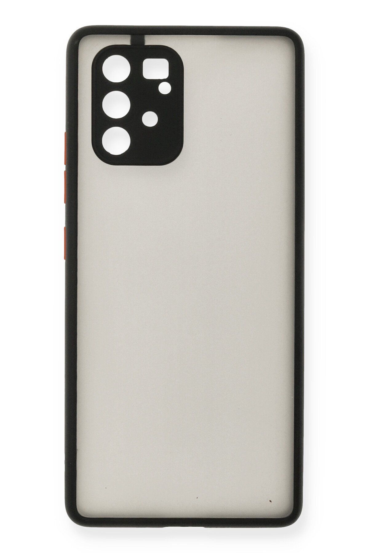 cepmoda SAMSUNG S10 LİTE/A91 | Buzlu Şeffaf Silikon Mat Telefon Kılıfı – Darbeye Dayanıklı - SİYAH