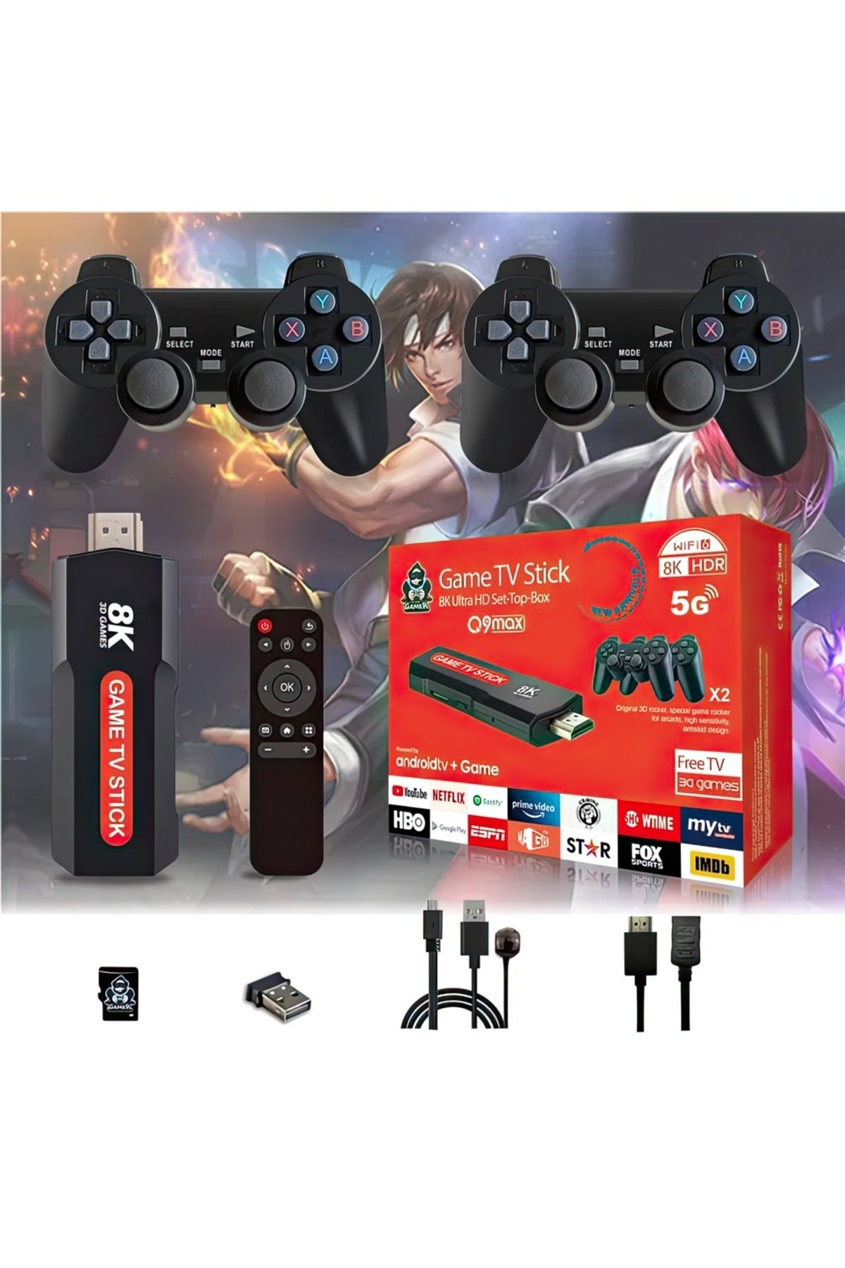 TMAX-Android Tv Box + Gaming Console (20,000 Games) 2 in 1 - Full Set (2024 New Model) 3