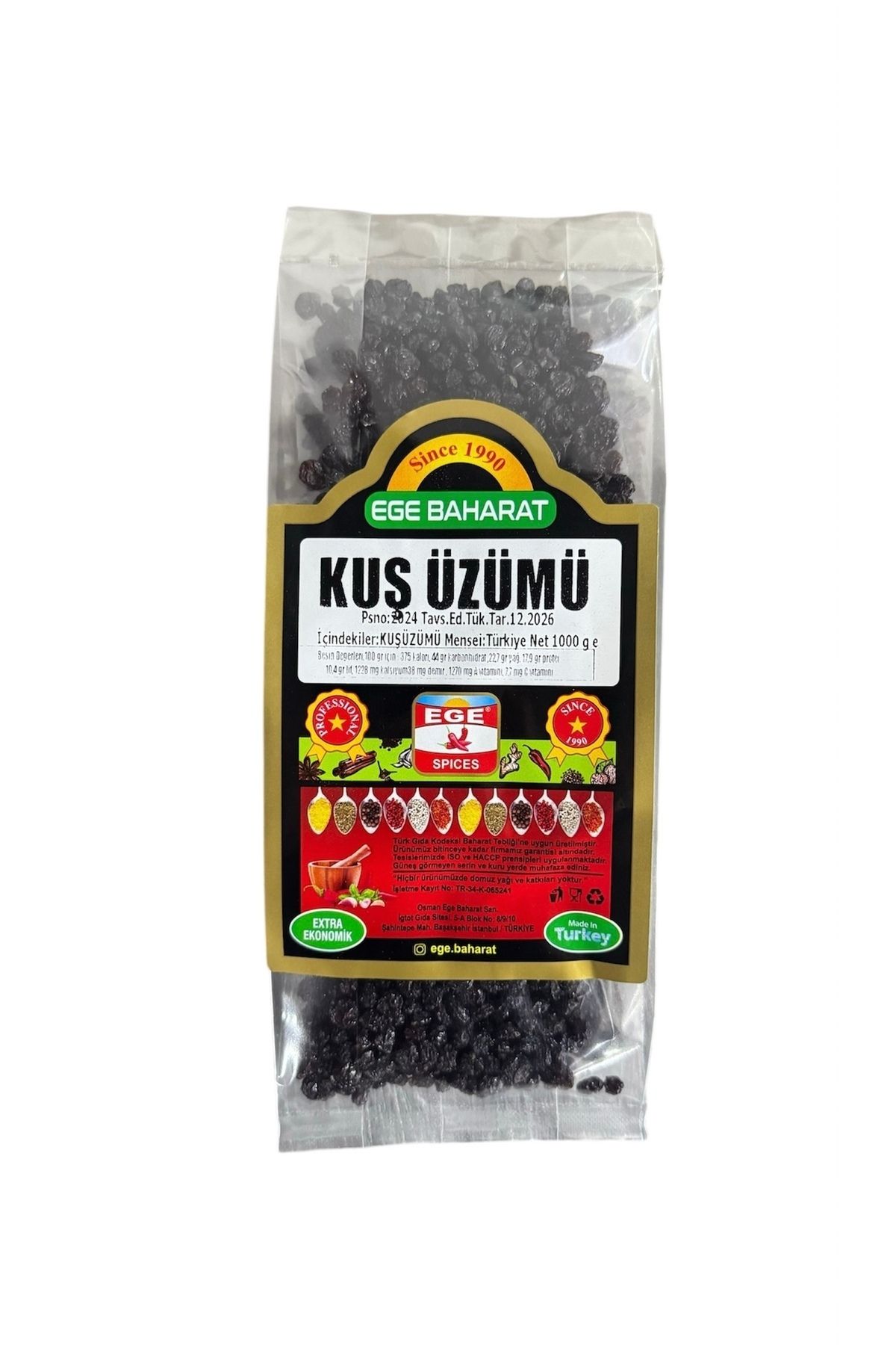 EGE BAHARAT Kuş Üzümü 50 gr Net