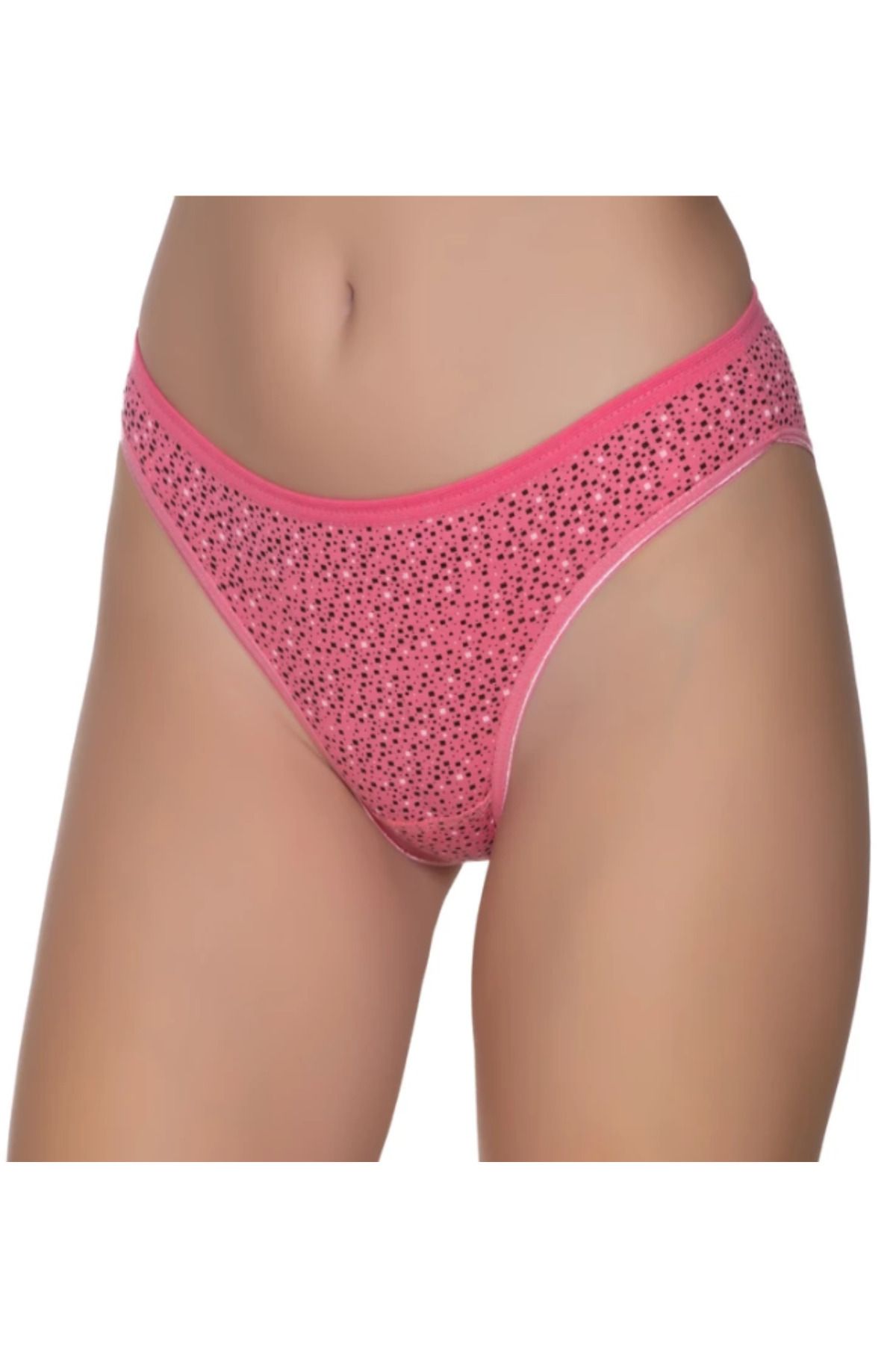 SİERNA Kadın Renkli Likralı Pötikareli Bikini Külot 6'Lı Paket srn-003565