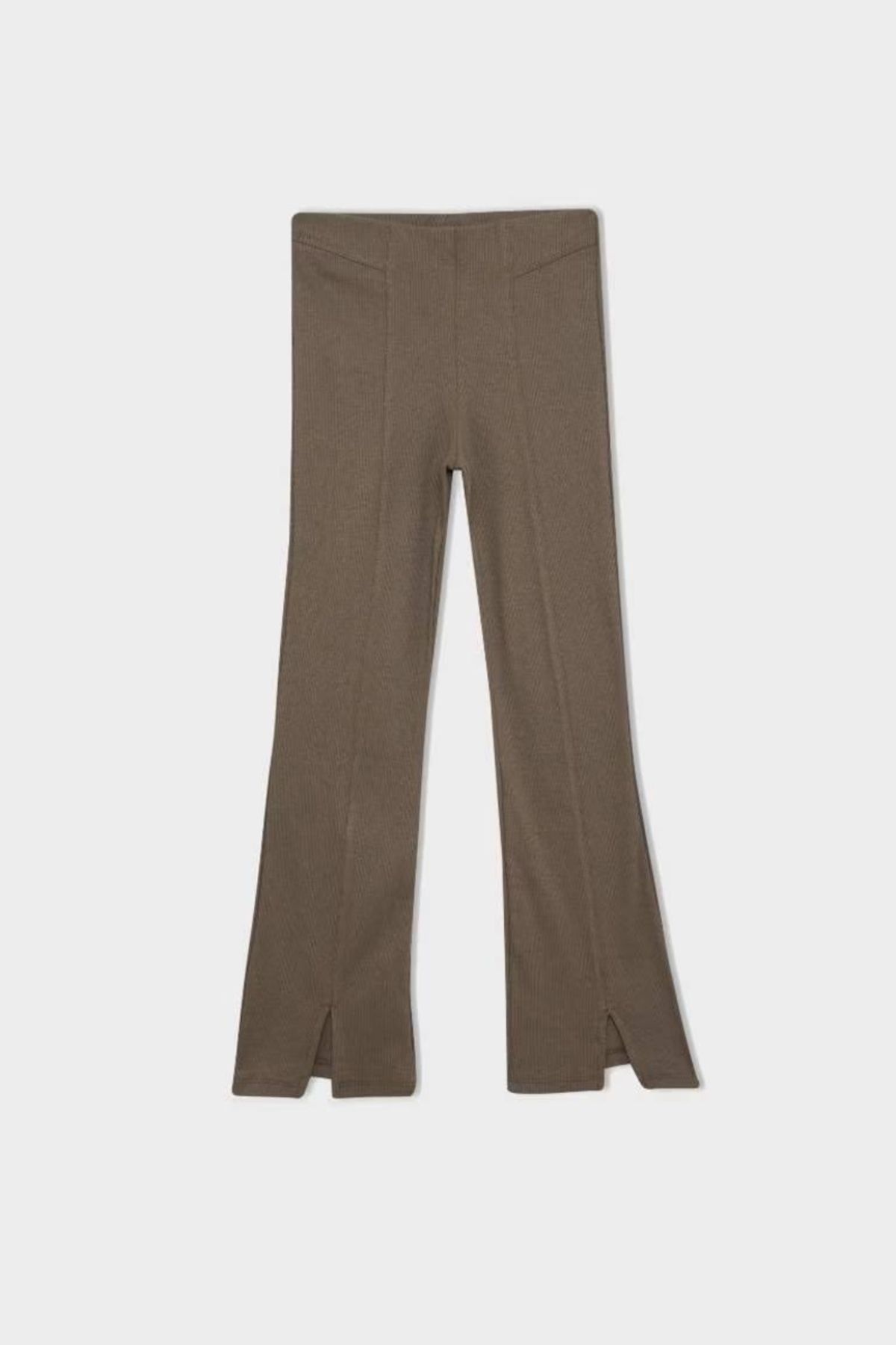 DeFacto-Gerippte Strumpfhose mit ausgestelltem Bein und Schlitz für Mädchen – D0747a824au 1