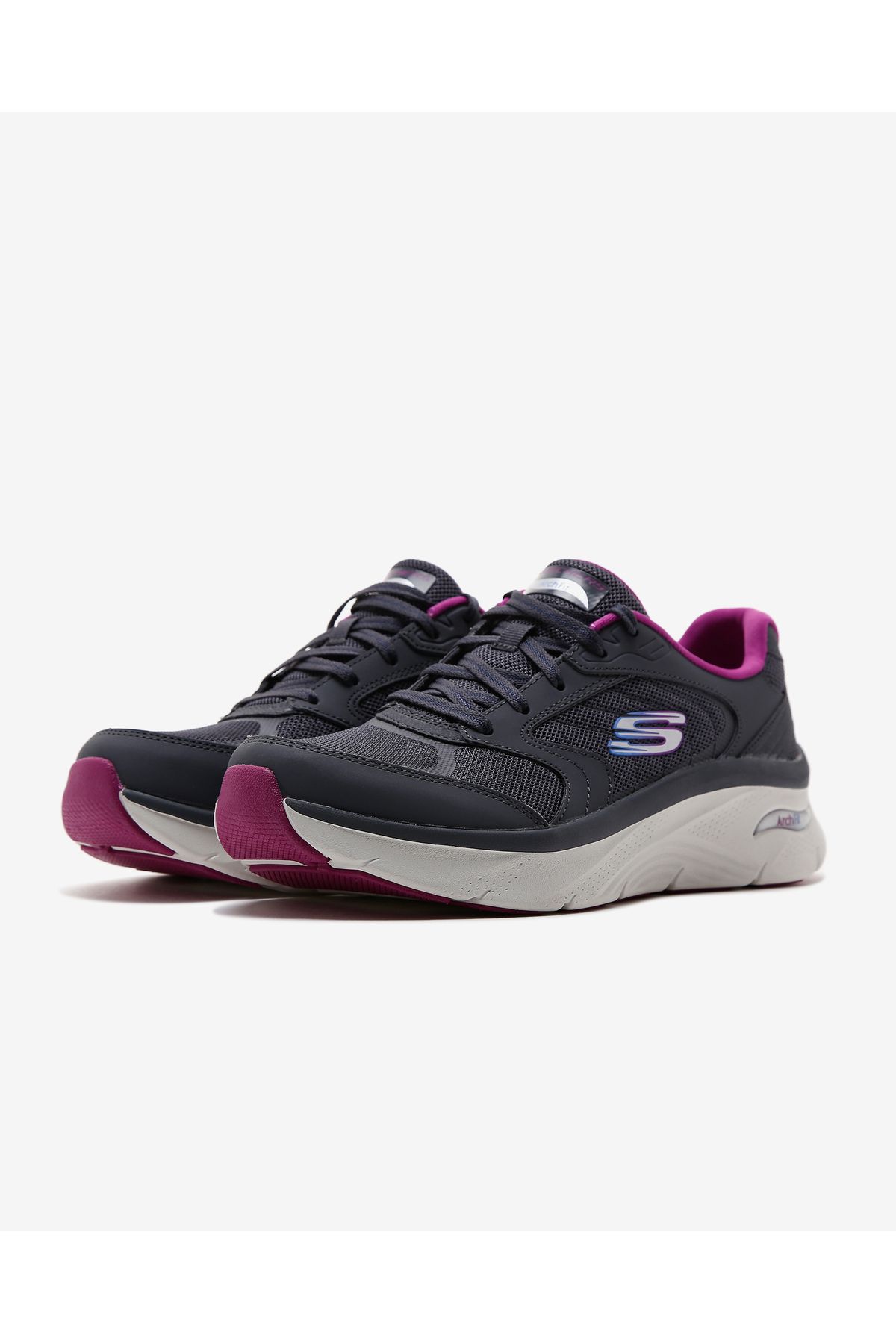 کفش دو و تمرین قرمز زنانه ARCH FIT D'UL های ورزشی خاکستری CCPR Skechers