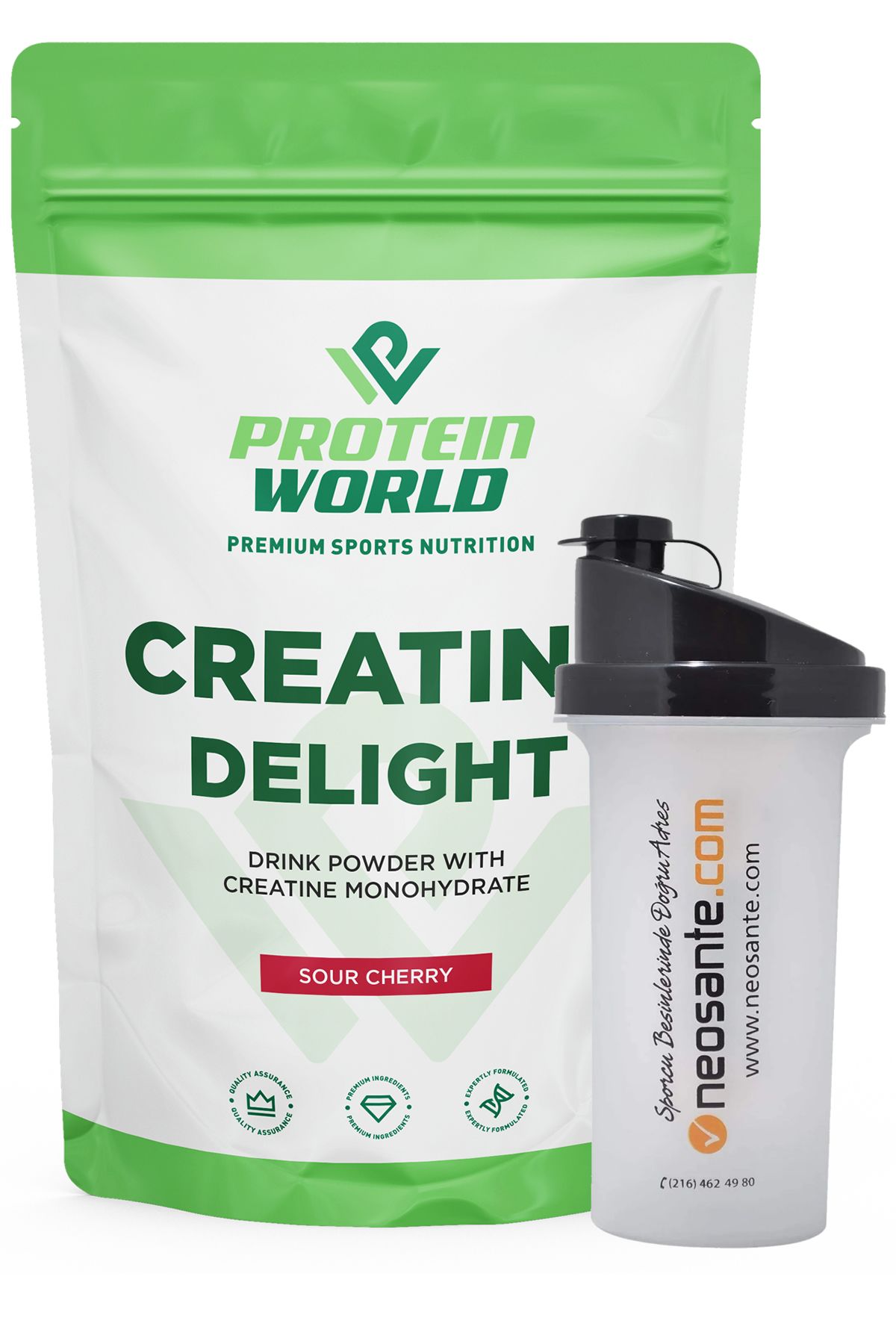 ProteinWorld Creatine Delight - 250 G - Vişne Aromalı - Shaker Hediye - Kreatin Monohidrat