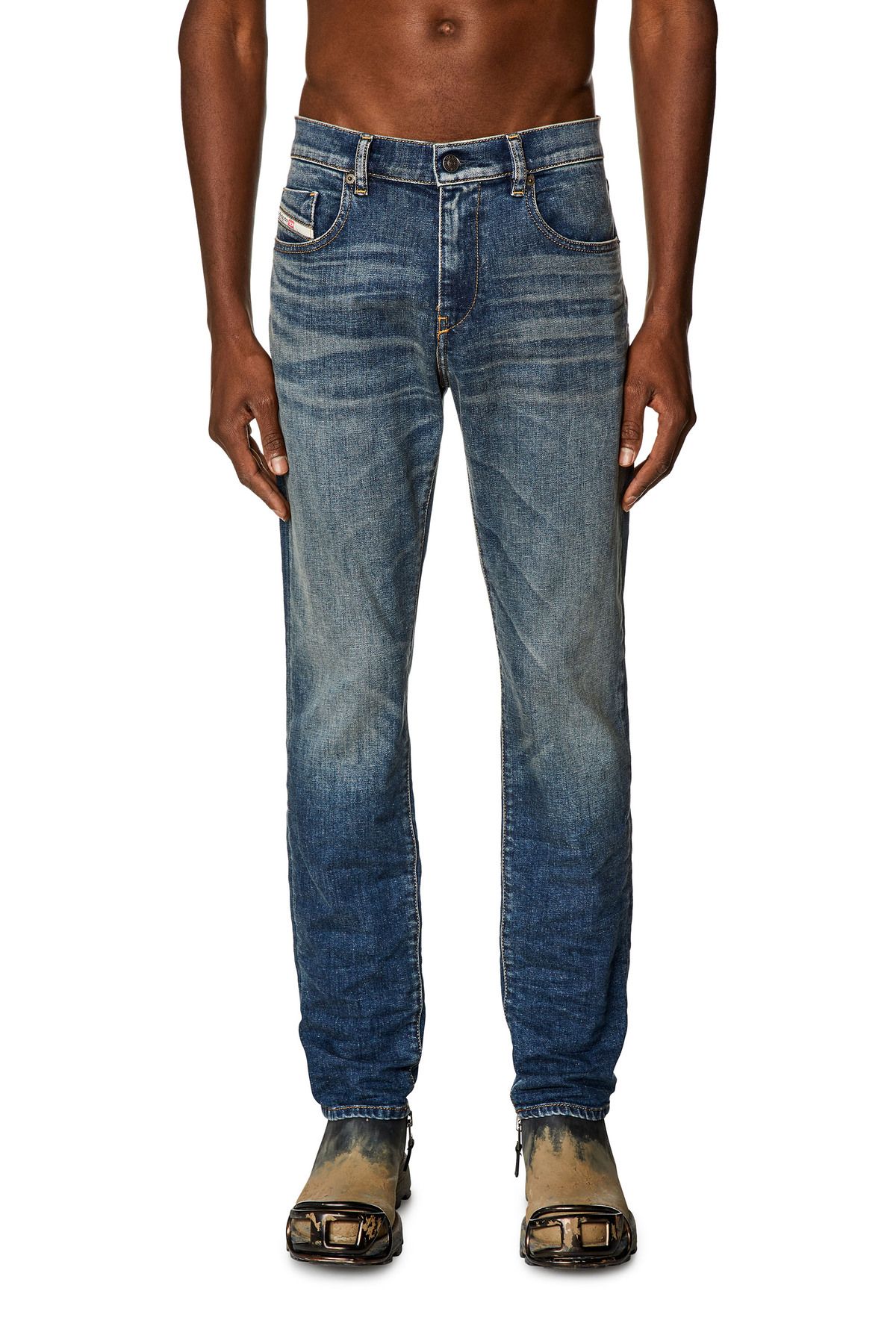 شلوار جین آبی مردانه Slim Fit Blue Jean 2019 D Trukt Diesel