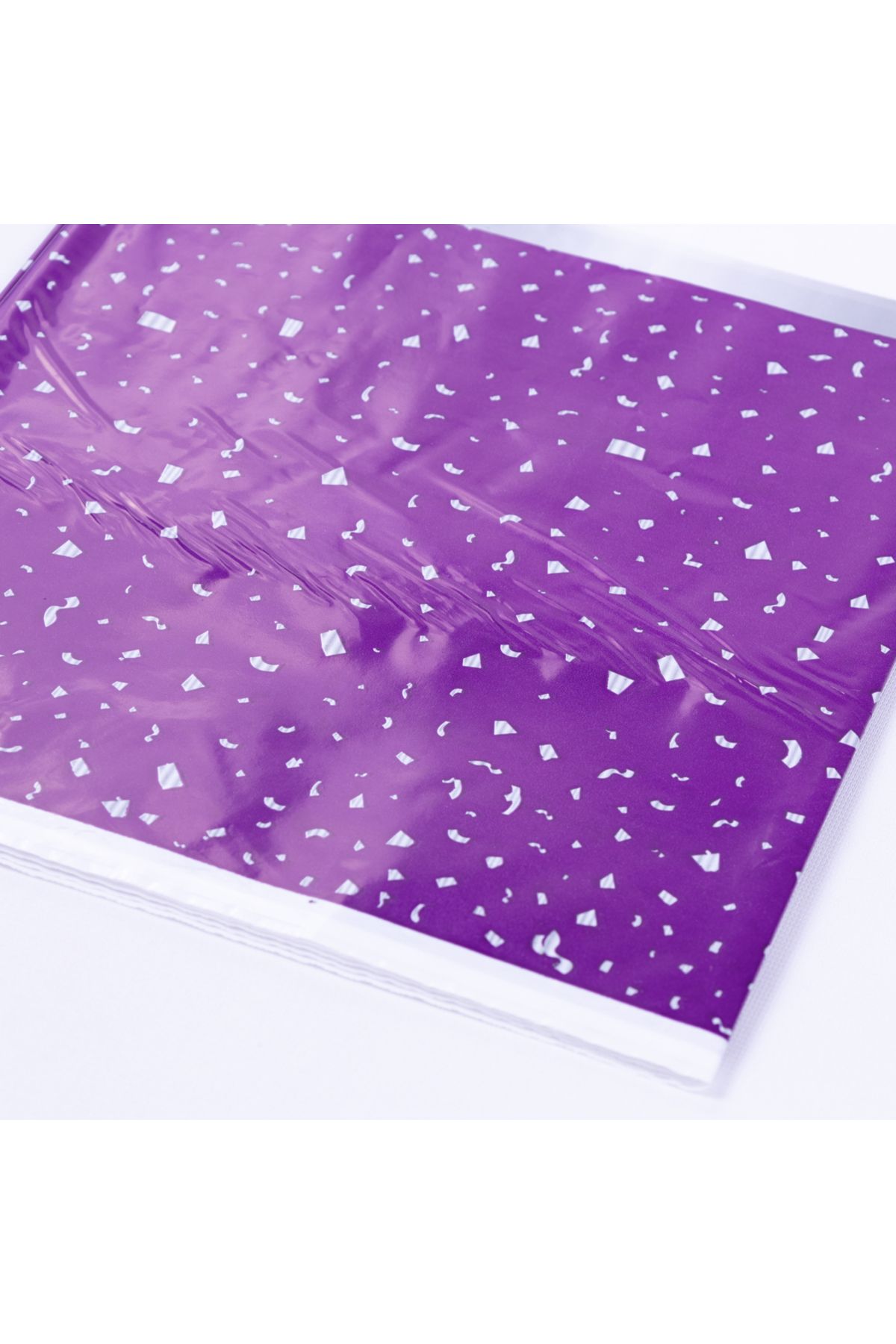 Bimotif-Liquid Proof Disposable Table Cloth, Purple Confetti, 120x185 Cm 1 Piece 2