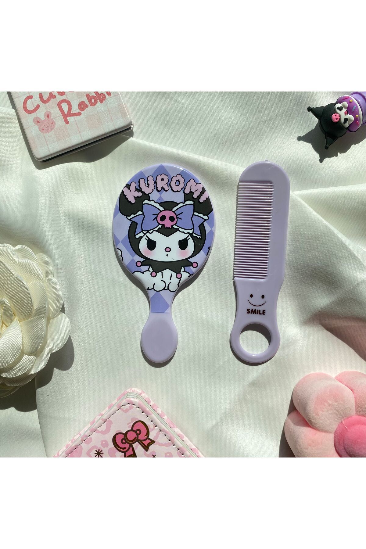 Wisevelya-Purple Kuromi Cute Mirrored Comb 1