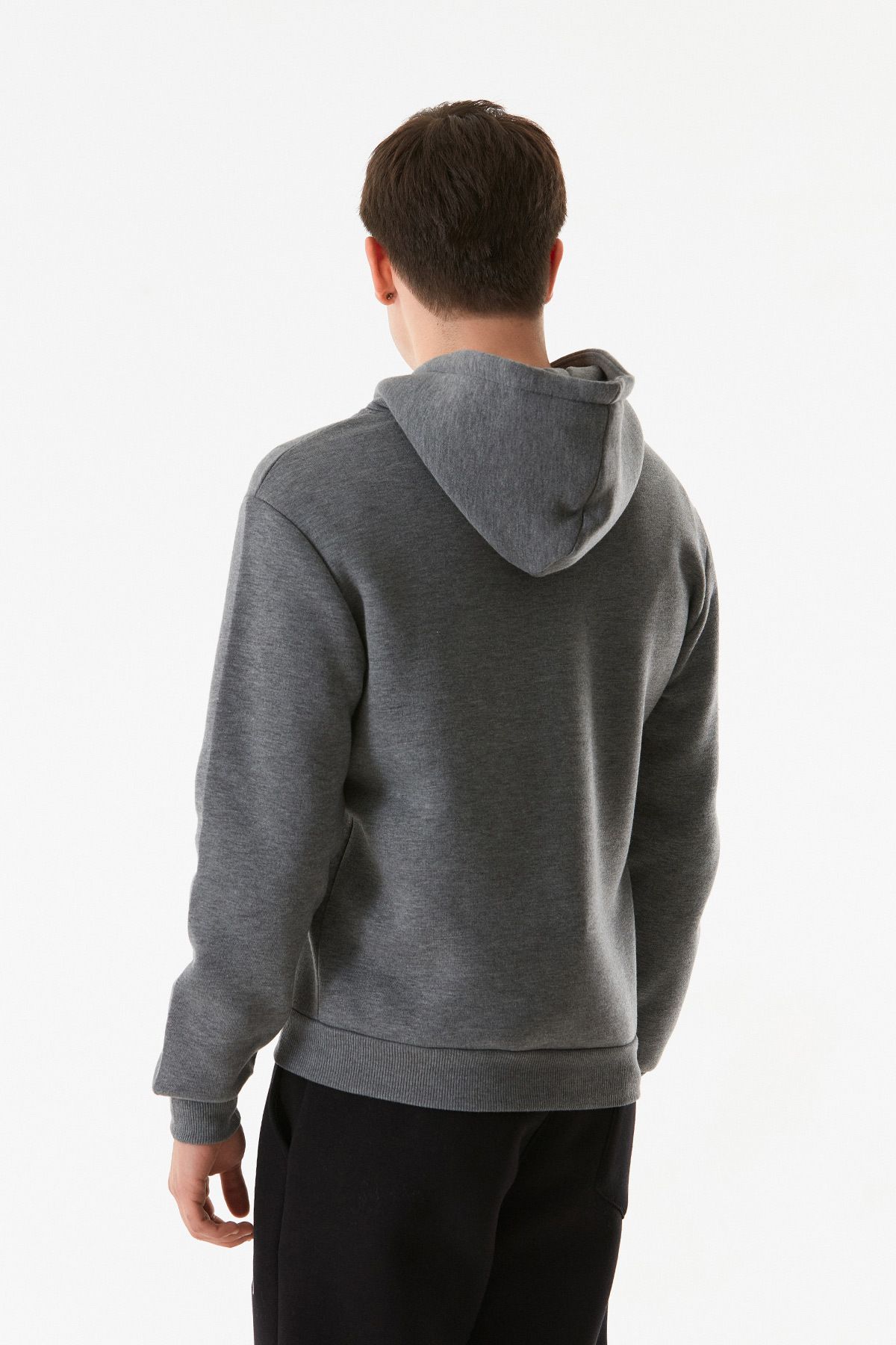 Fulla Moda-Basic Hooded Zippered Sweatshirt 5