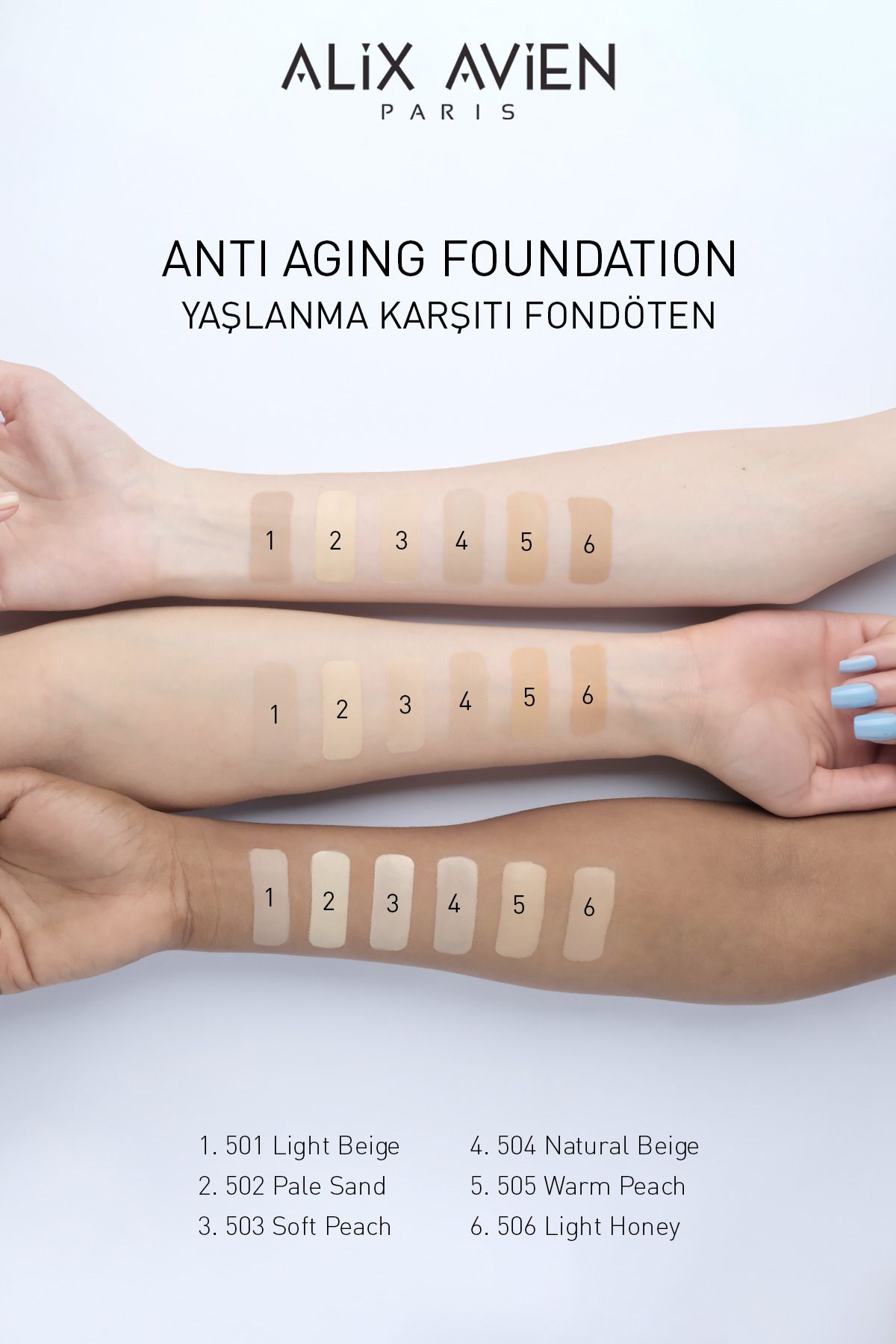 Alix Avien-Moisturizing Foundation with Anti-Aging Vitamin Spf15 - Anti Aging Foundation 503 Soft Peach 4