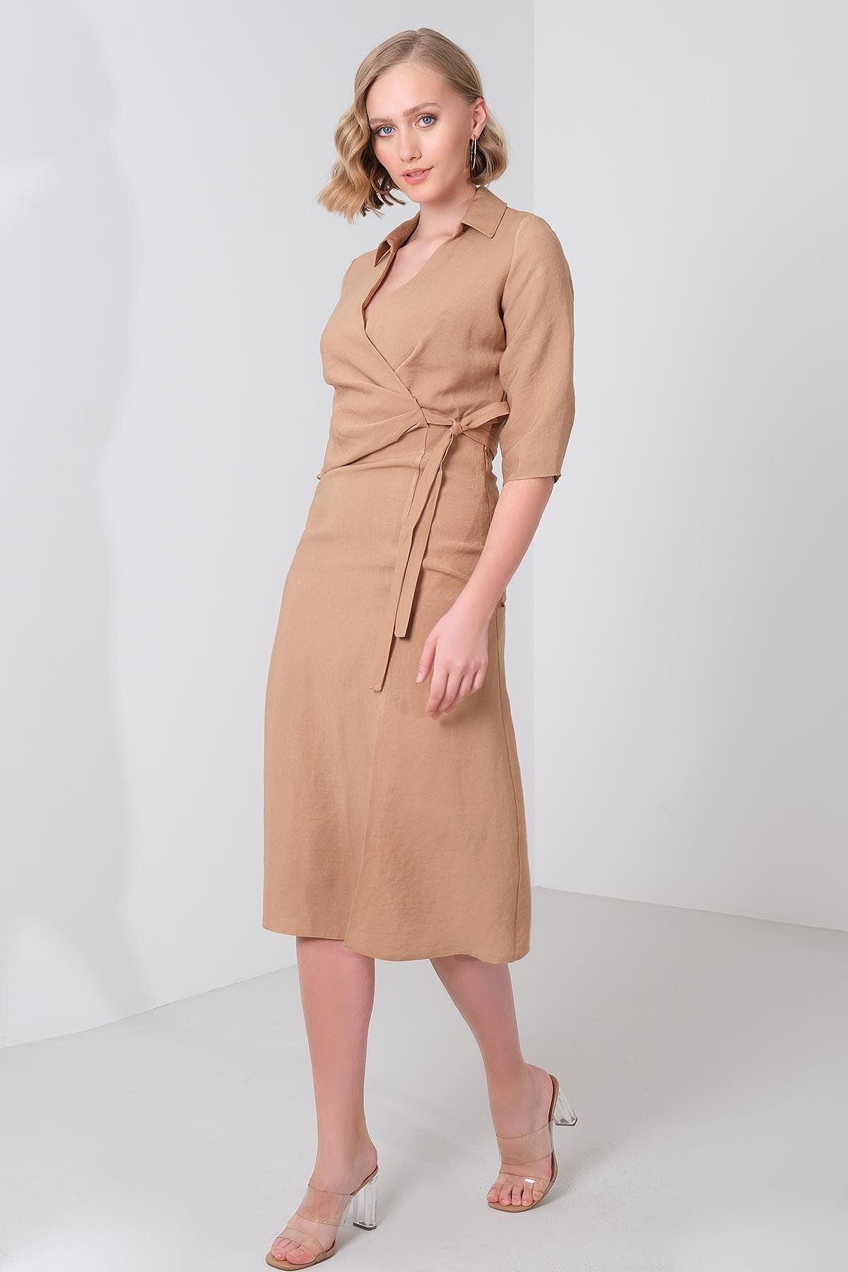 EXPLOSION-Midi Dress with Side Tie Detail 4