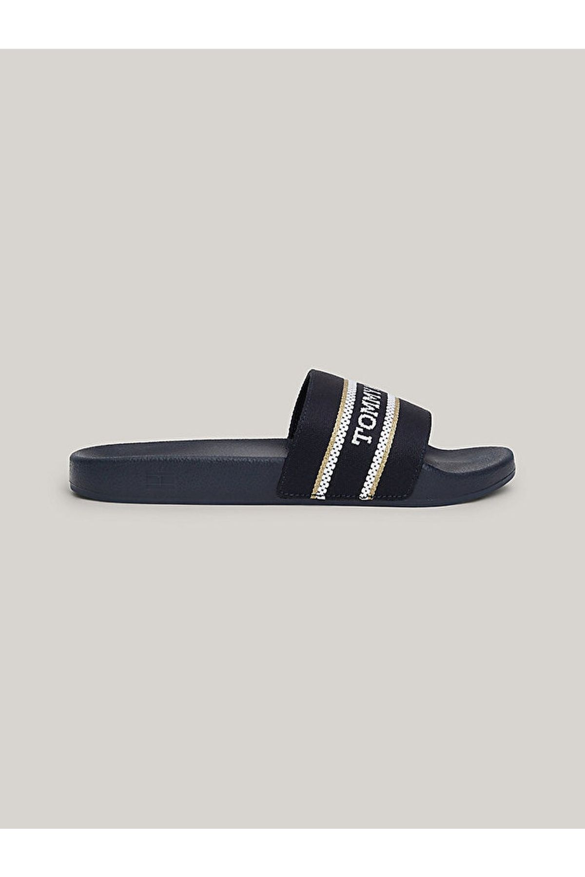 دمپایی آبی زنانه مسطح FW0FW07845 DW6 اورجینال Tommy Hilfiger