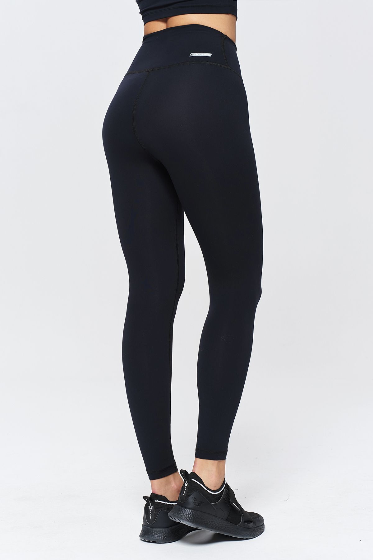 bilcee-Women's Black High Waist Brushed Stretchy Soft Recovery Sports Tights 9819 1