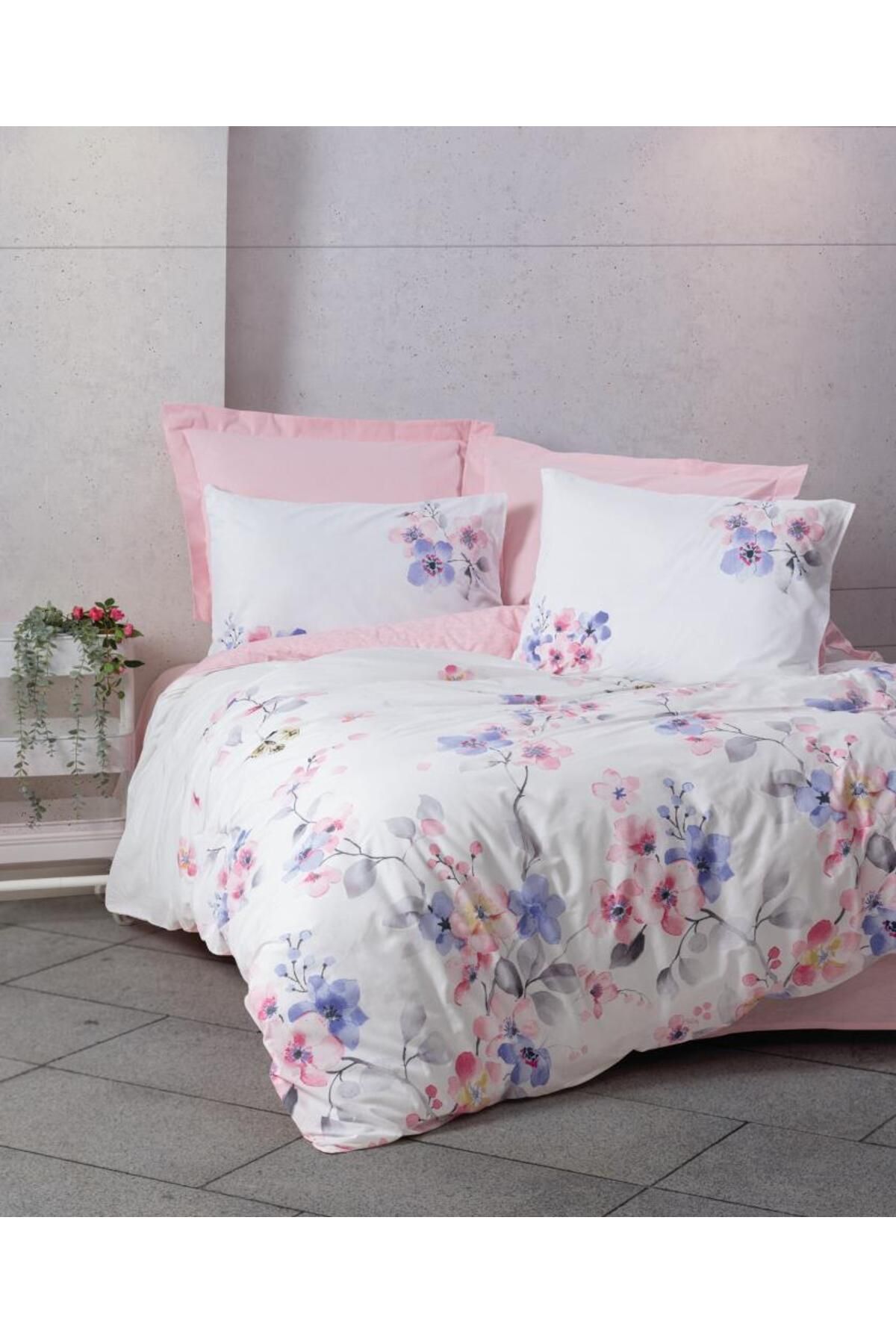 Cotton Box Ranforce Nevresim Takımı Çift Kişilik Jayda Pembe