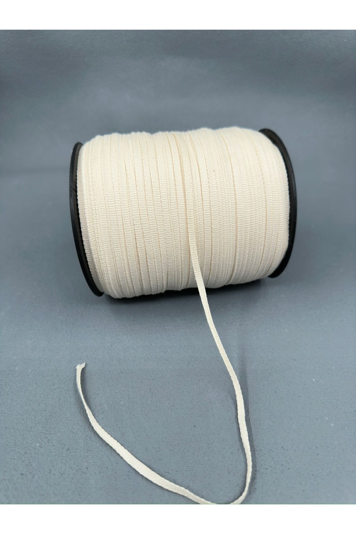 paşateks since 1995 şekil Panglică Pentru Agățat Grosgrain Ecru De 5 Metri - 4 Mm - One Size