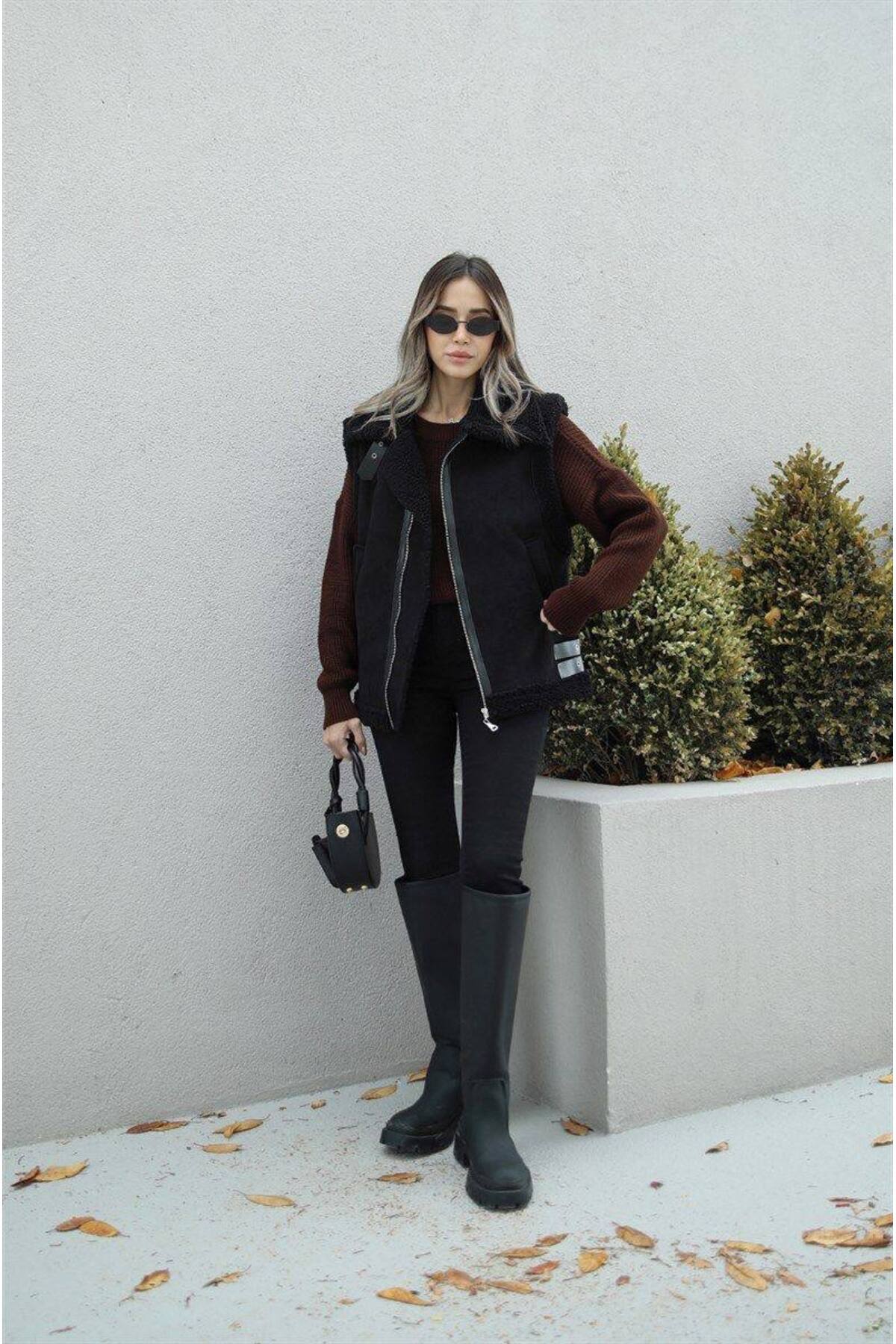 MyBella-New Season Plush Suede Vest 3
