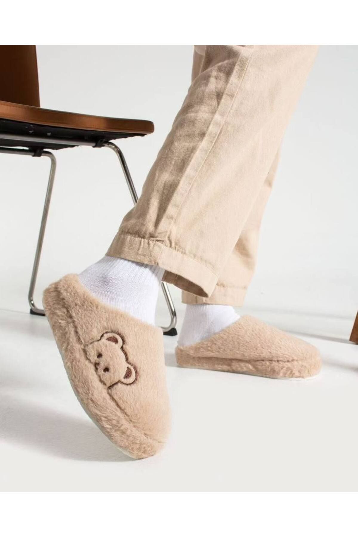 StWenn-Plush Women's Home Slippers - With Dowry and Bundle Detail, Noiseless Thick Sole 2