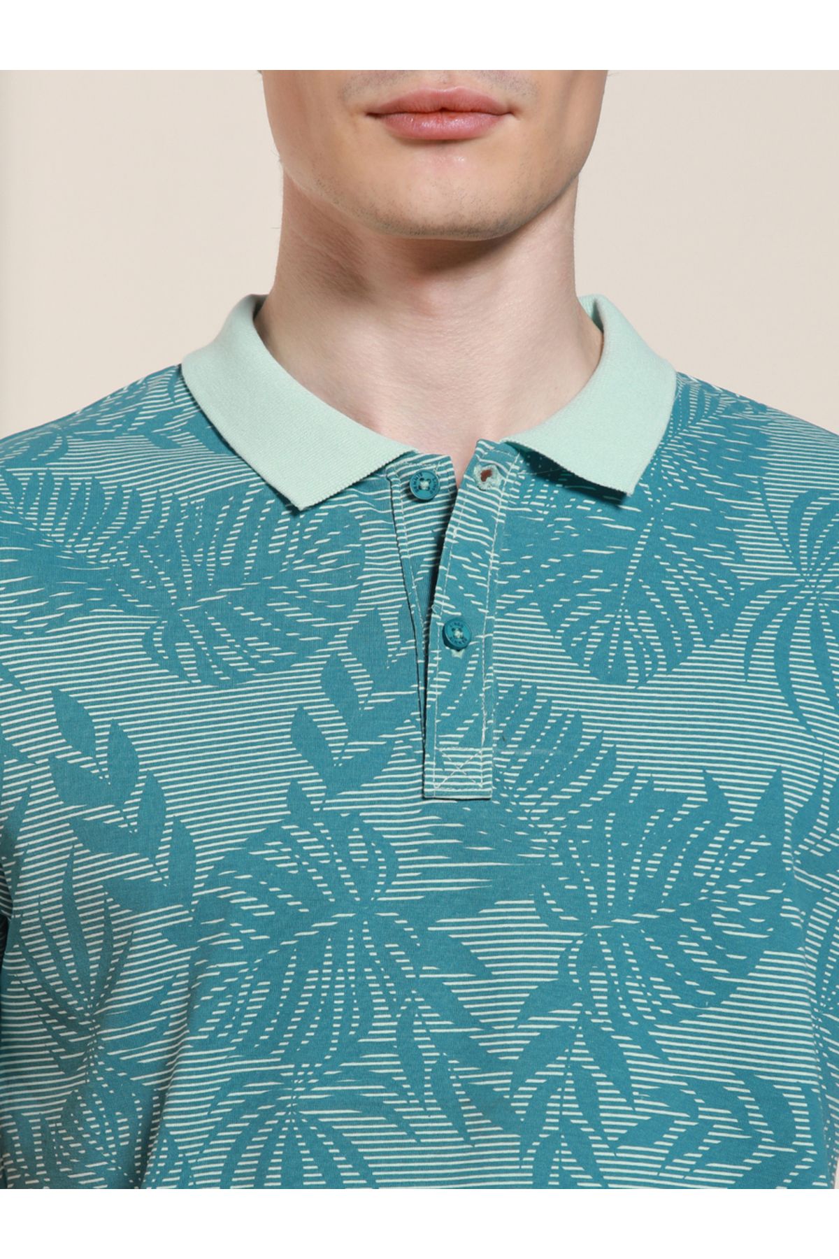 Dennis Lingo By Styli-Leaf Tropical Print Casual Polo 6