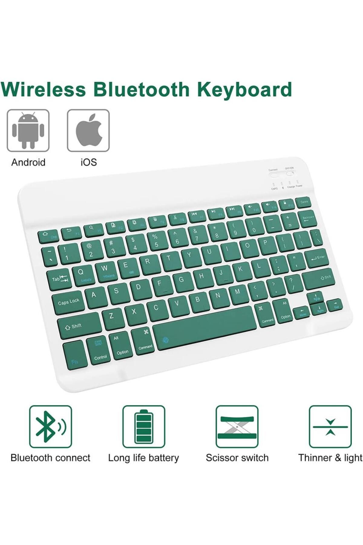 UnDePlus-Samsung Galaxy Tab S9 Fe Plus/S10 Plus/S9 Plus Case with Wireless Keyboard Mobax Turkish X610-16-81 2