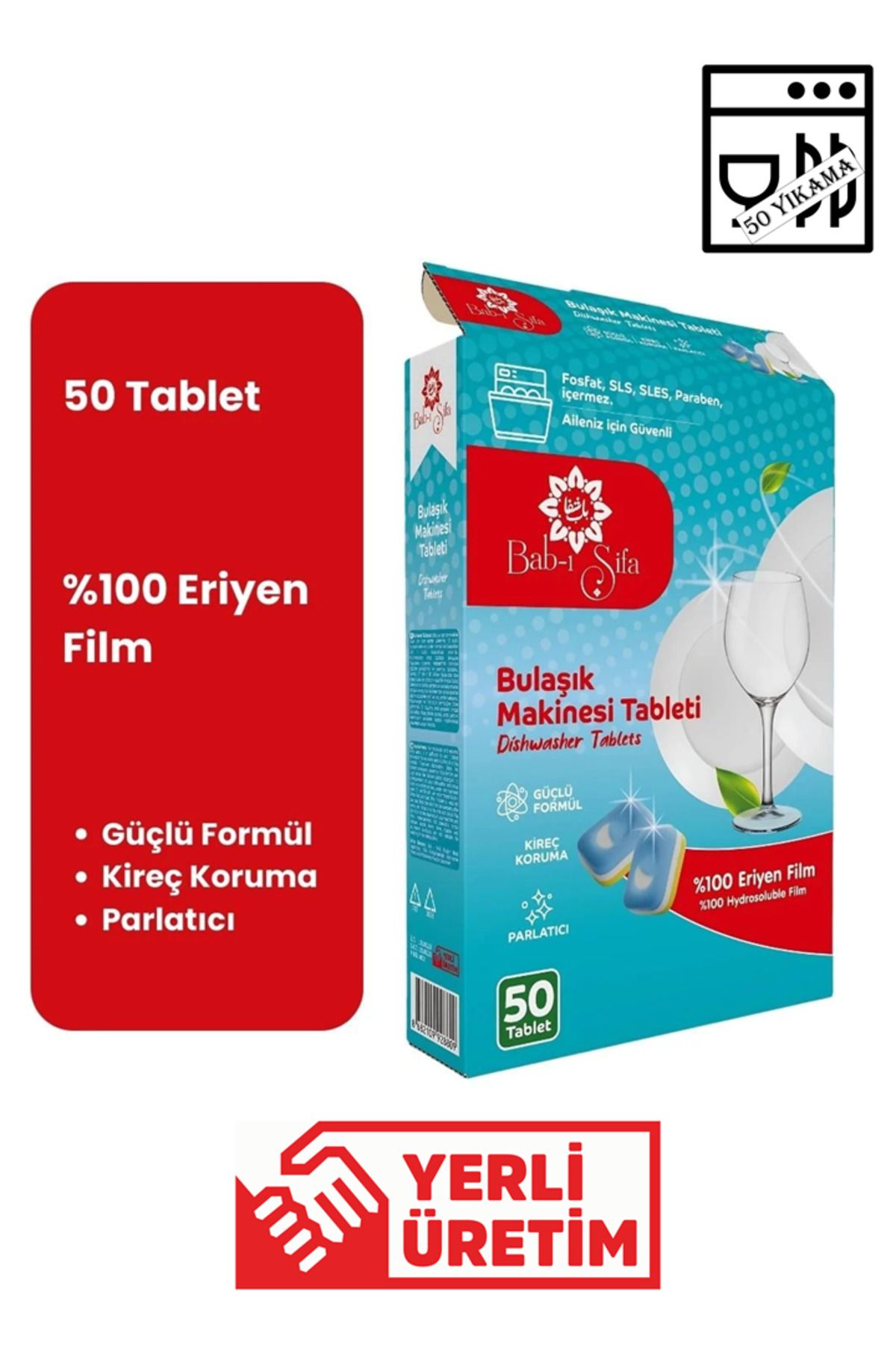 Bab-ı Şifa Bulaşık Makina Tableti 50 Tablet