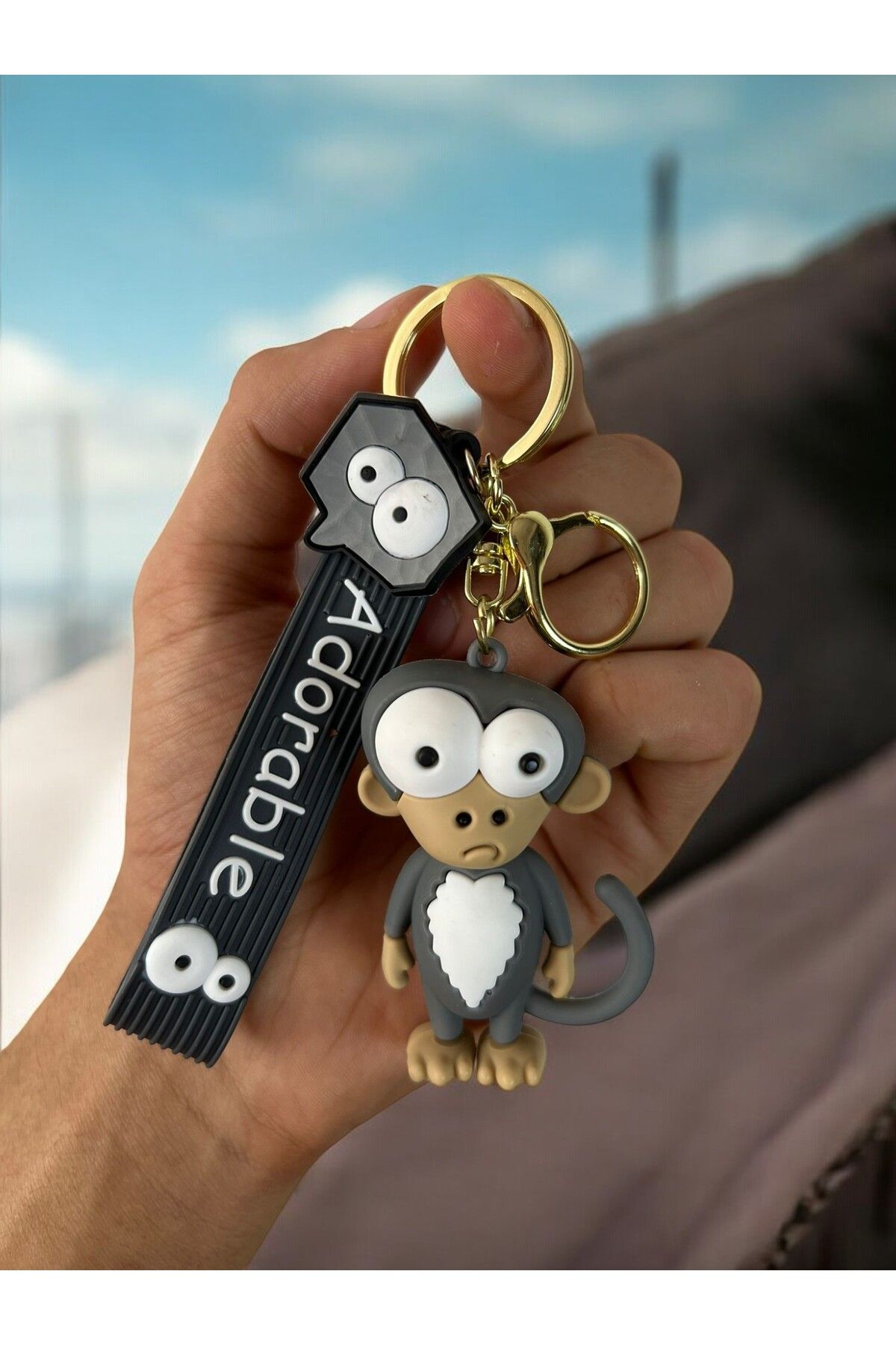 GLANZEND-3D Luxury Large Size Deep Dreams Figures Silicone Keychain 8
