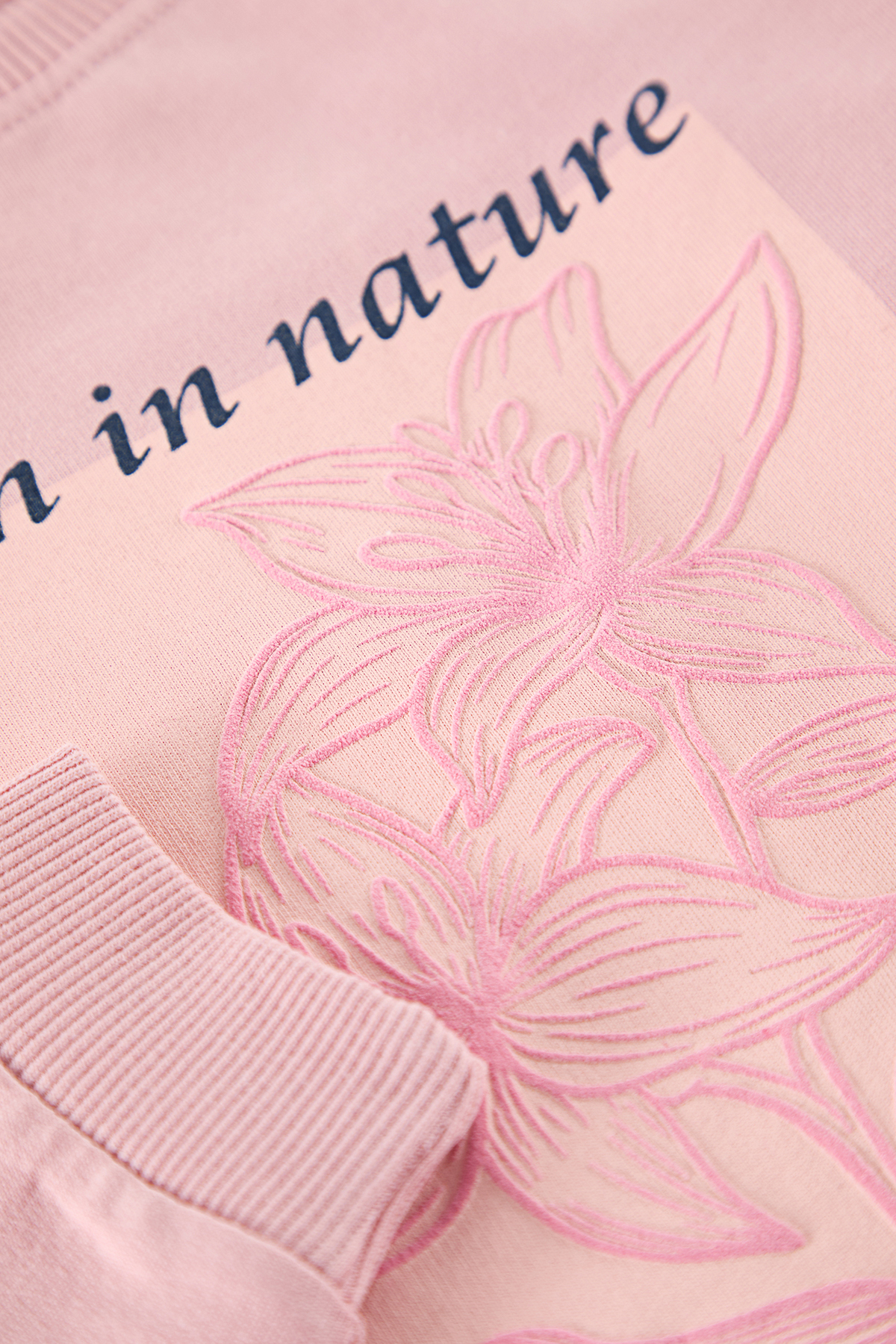 Trendyolmilla  Somon Kız Çocuk Baskılı Örme Sweatshirt TKDAW25SW00043 - Görsel 2