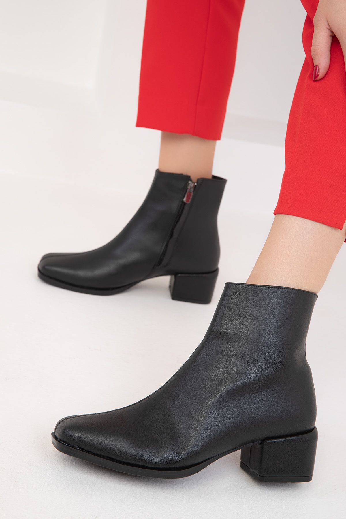 Siyah Kadın Bot & Bootie 18489 - 4