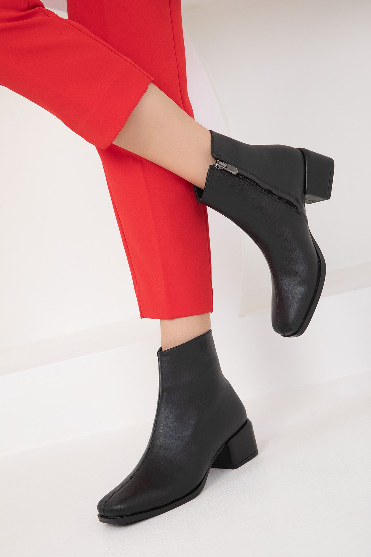 Siyah Kadın Bot & Bootie 18489 - 3