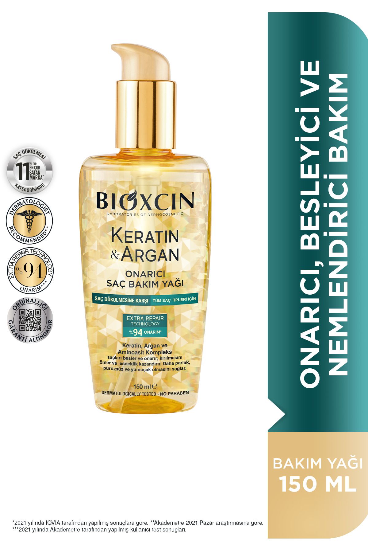 keratin argan repair oil 150 ml cheveux abîmés et sensibles