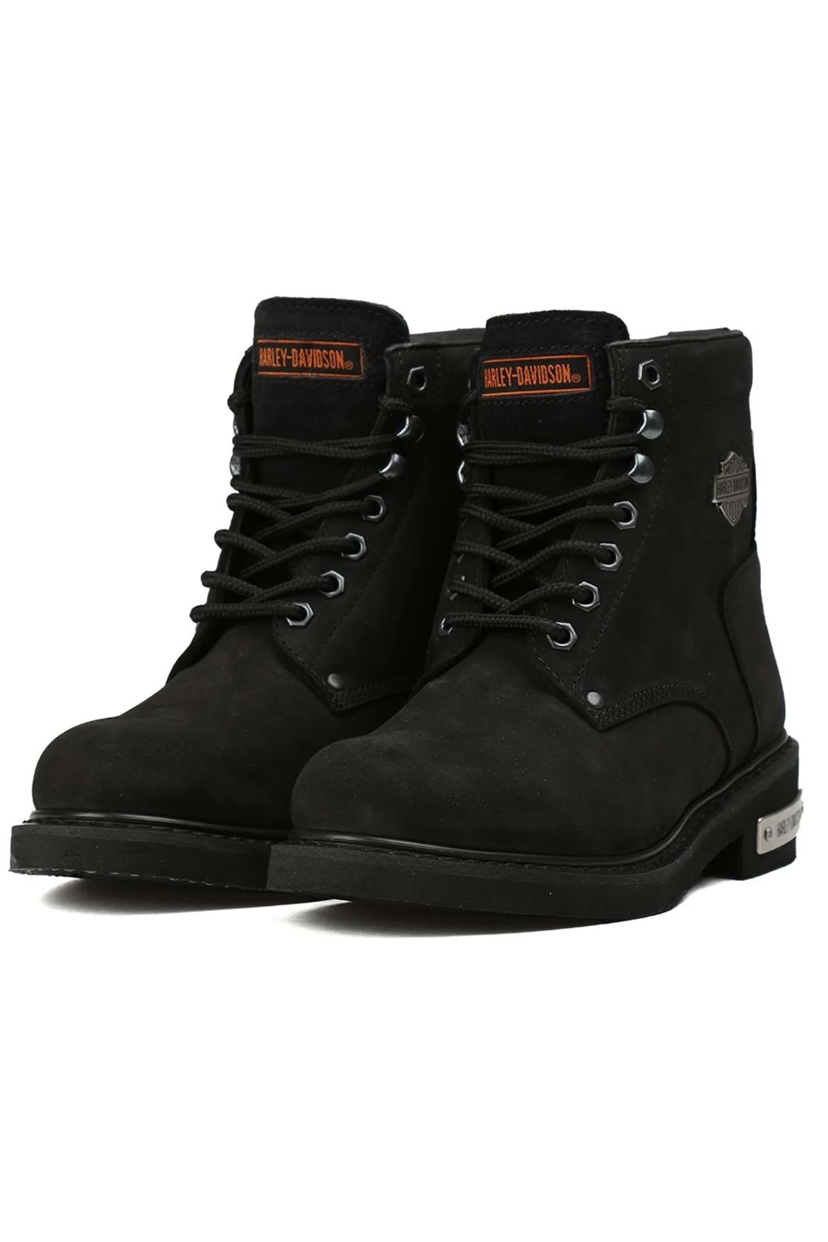 Harley Davidson 025M100109 Gıbson Deri Erkek Bot SİYAH-NUBUK görsel 2