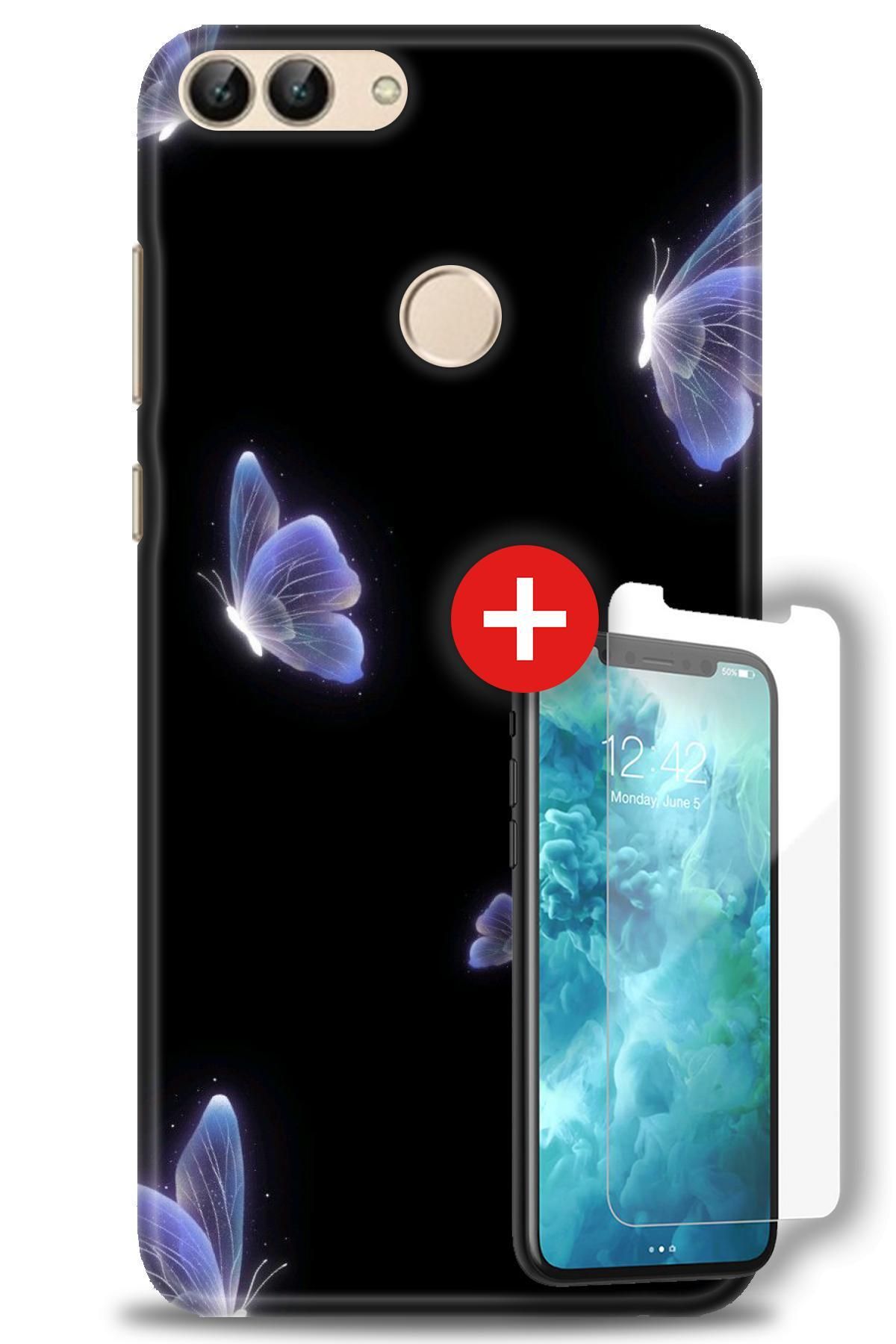 kılıfevreni Huawei P Smart Kılıf HD Baskılı Kılıf + MAT DAVİN KIRILMAZ EKRAN KORUYUCU x (17)