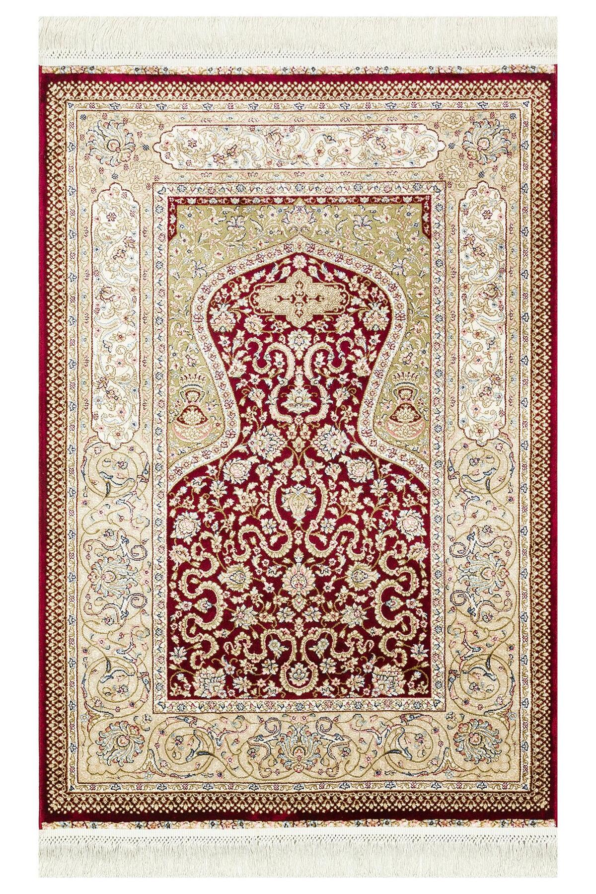 ISFAHAN PRAYER RUG ISF SCD 02 RED Classic Pattern High Quality Frequent Woven Prayer Sheet