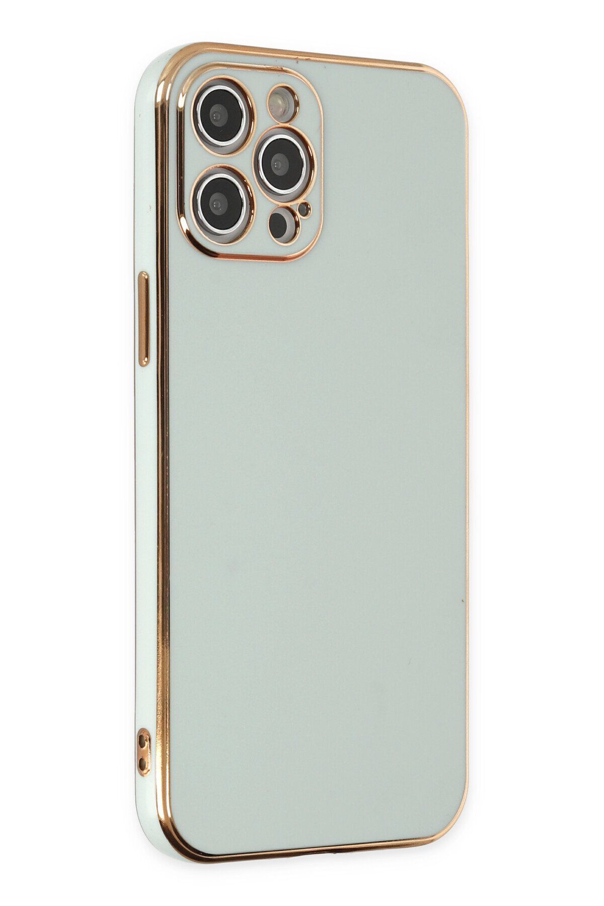 NewFace iPhone 12 Pro Max Kılıf Volet Silikon - Açık Yeşil MRAYD