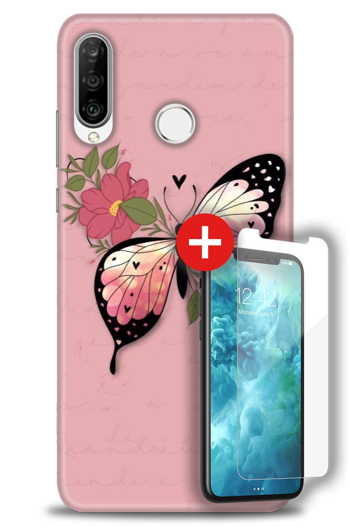 kılıfevreni Huawei P30 Lite Kılıf HD Baskılı Kılıf + MAT DAVİN KIRILMAZ EKRAN KORUYUCU x (41)