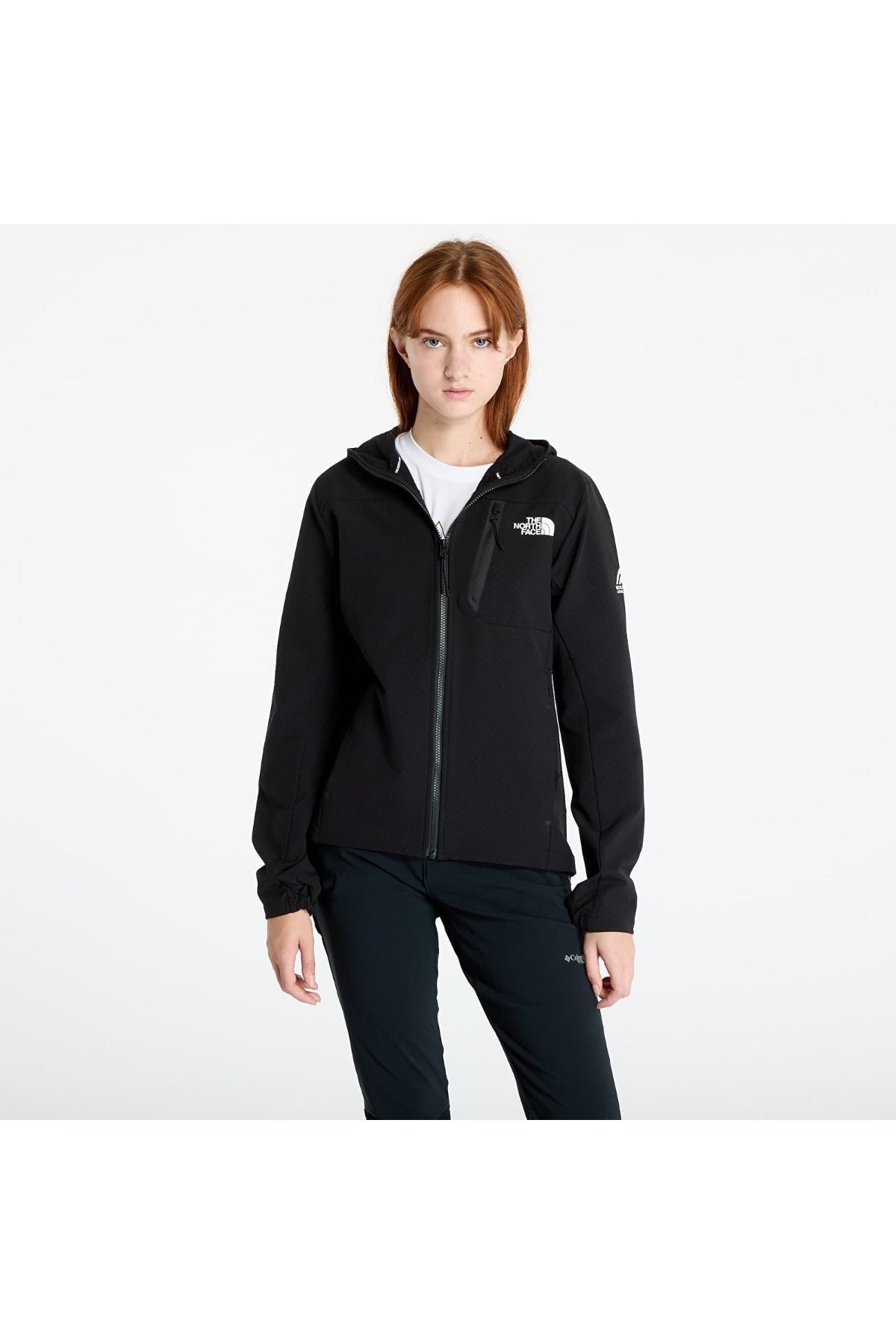 THE NORTH FACE-Mountain Athletics Softshell Women's Black Hooded Jacket 1