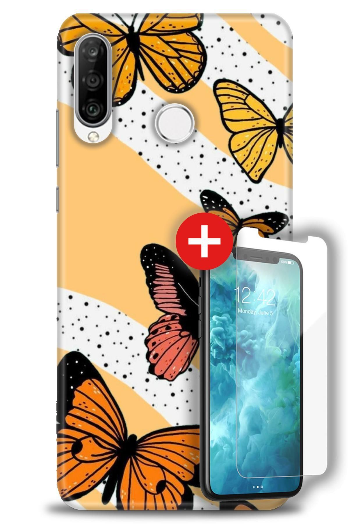 kılıfevreni Huawei P30 Lite Kılıf HD Baskılı Kılıf + MAT DAVİN KIRILMAZ EKRAN KORUYUCU x (38)