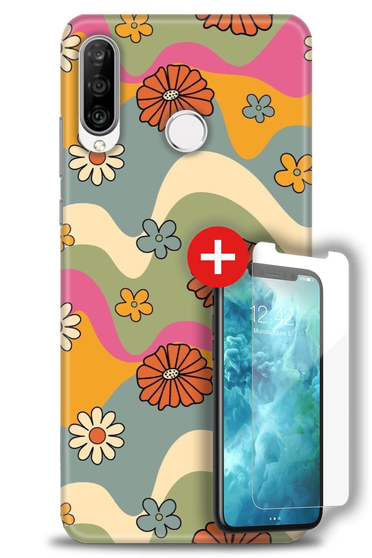 kılıfevreni Huawei P30 Lite HD Baskılı Kılıf + MAT DAVİN KIRILMAZ EKRAN KORUYUCU f (47)