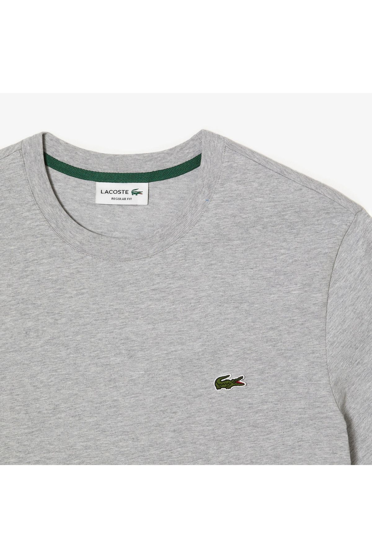 تی شرت زرد مردانه رنگ یقه دوچرخه مناسب Blok Lacoste
