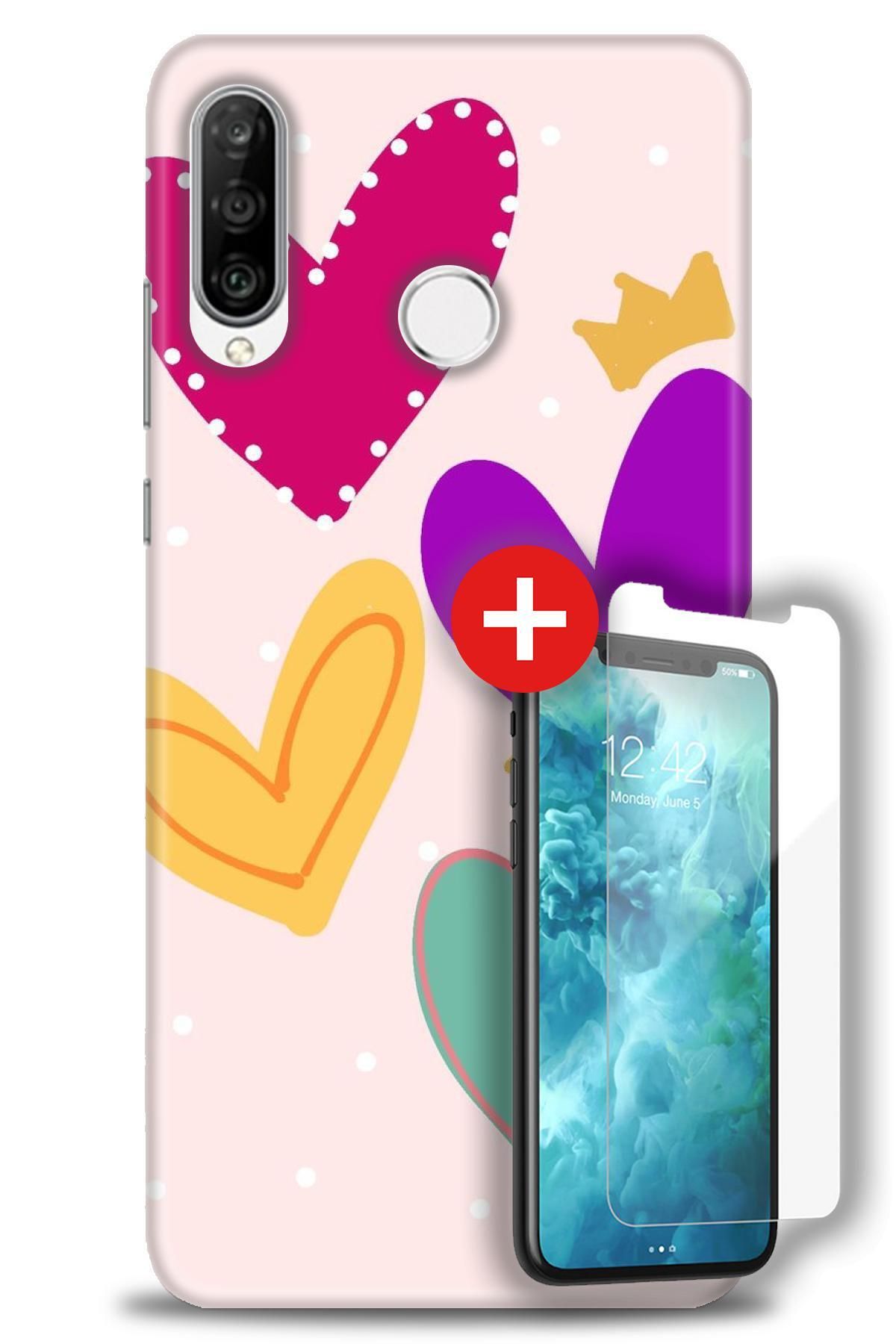 kılıfevreni Huawei P30 Lite HD Baskılı Kılıf + MAT DAVİN KIRILMAZ EKRAN KORUYUCU g (57)