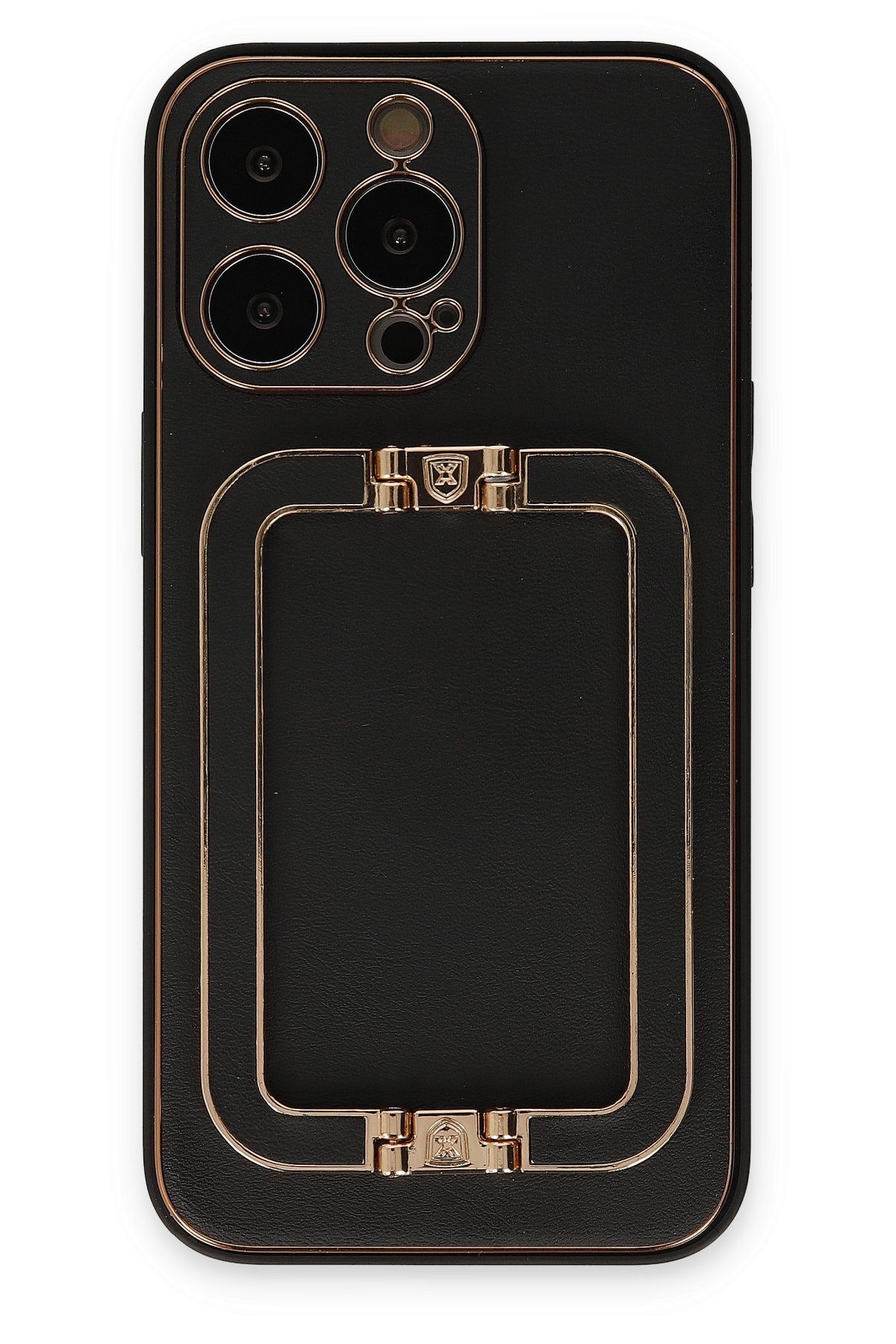 NewFace iPhone 13 Pro Max Kılıf Coco Elit Kapak - Siyah GLSTD