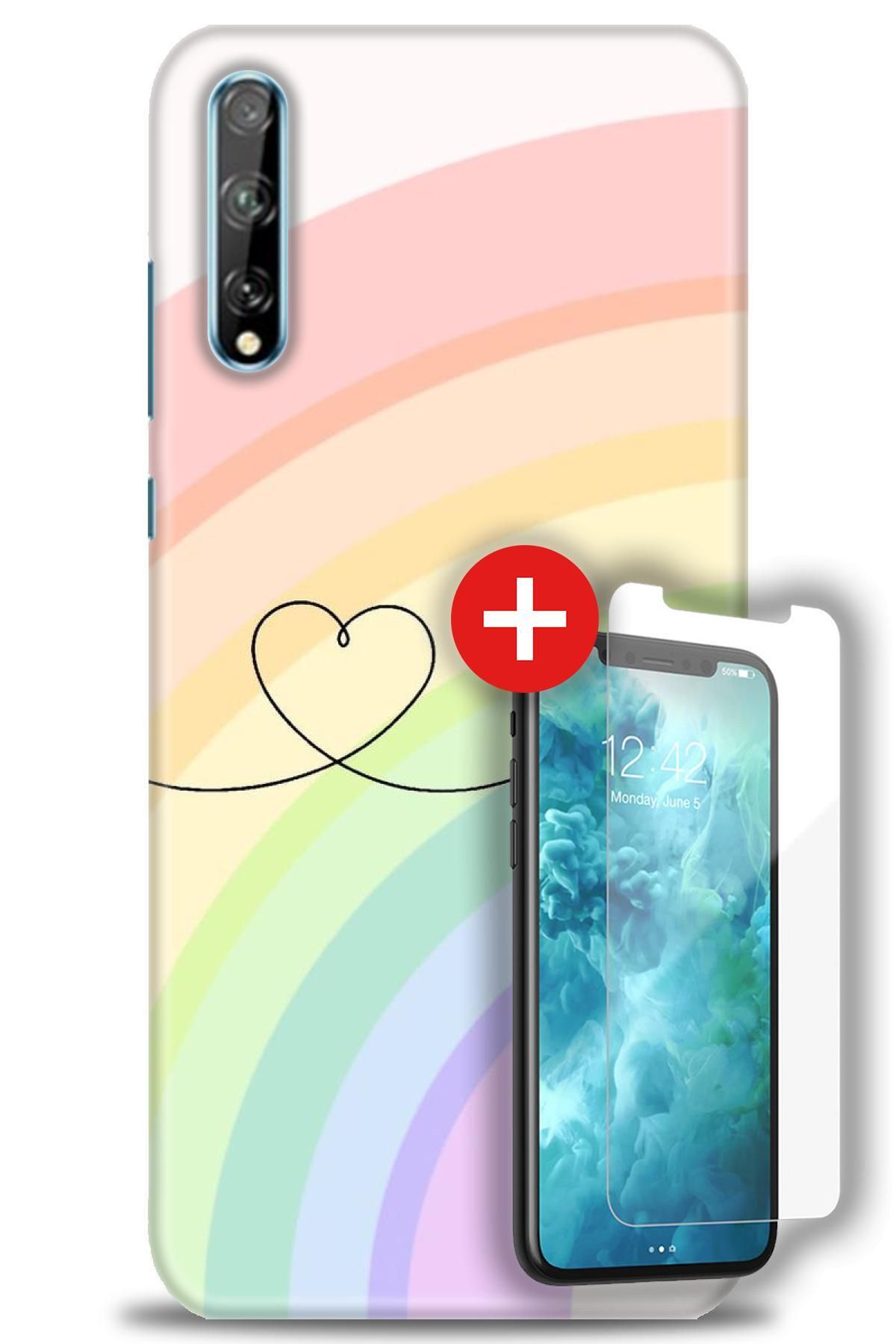 kılıfevreni Huawei P Smart S HD Baskılı Kılıf + MAT DAVİN KIRILMAZ EKRAN KORUYUCU d (54)