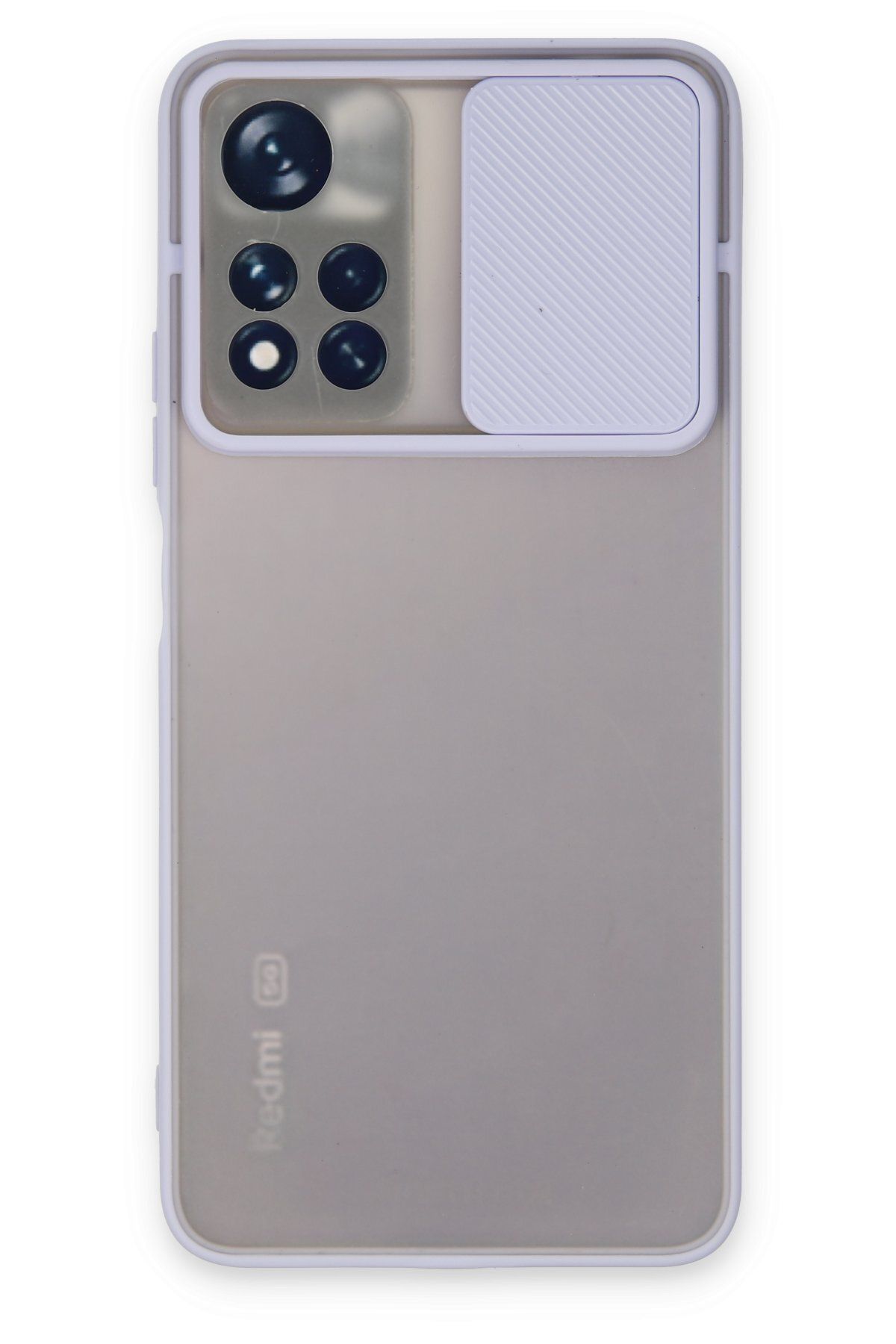 NewFace Xiaomi Redmi Note 11 Pro Plus 5G Kılıf Palm Buzlu Kamera Sürgülü Silikon - Lila GLSTD
