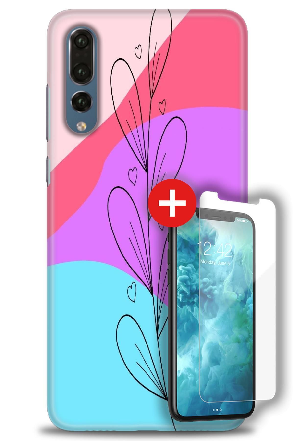 kılıfevreni Huawei P20 Pro Kılıf HD Baskılı Kılıf + MAT DAVİN KIRILMAZ EKRAN KORUYUCU w (46)