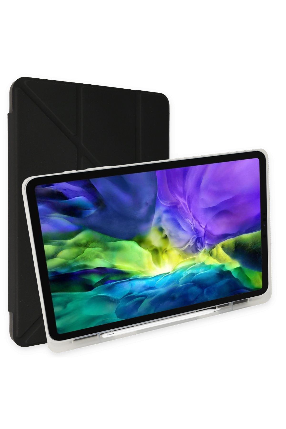 NewFace iPad Pro 10.5 Kılıf Kalemlikli Mars Tablet Kılıfı - Siyah ZRNET