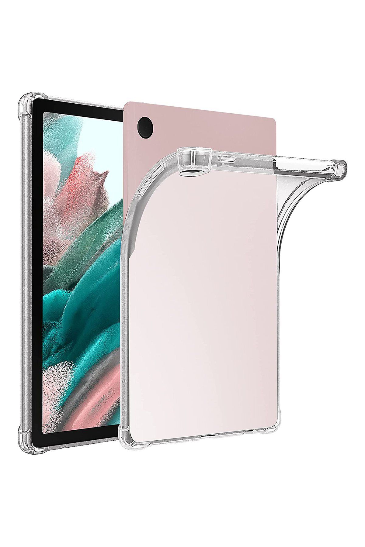 NewFace Samsung Galaxy Tab A9 Kılıf Anti Şeffaf Tablet Silikon - Şeffaf GLSTD