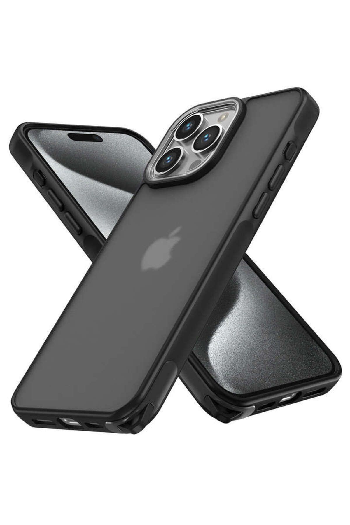 NewFace iPhone 15 Pro Max Kılıf Elegant Kapak - Siyah ZRNET