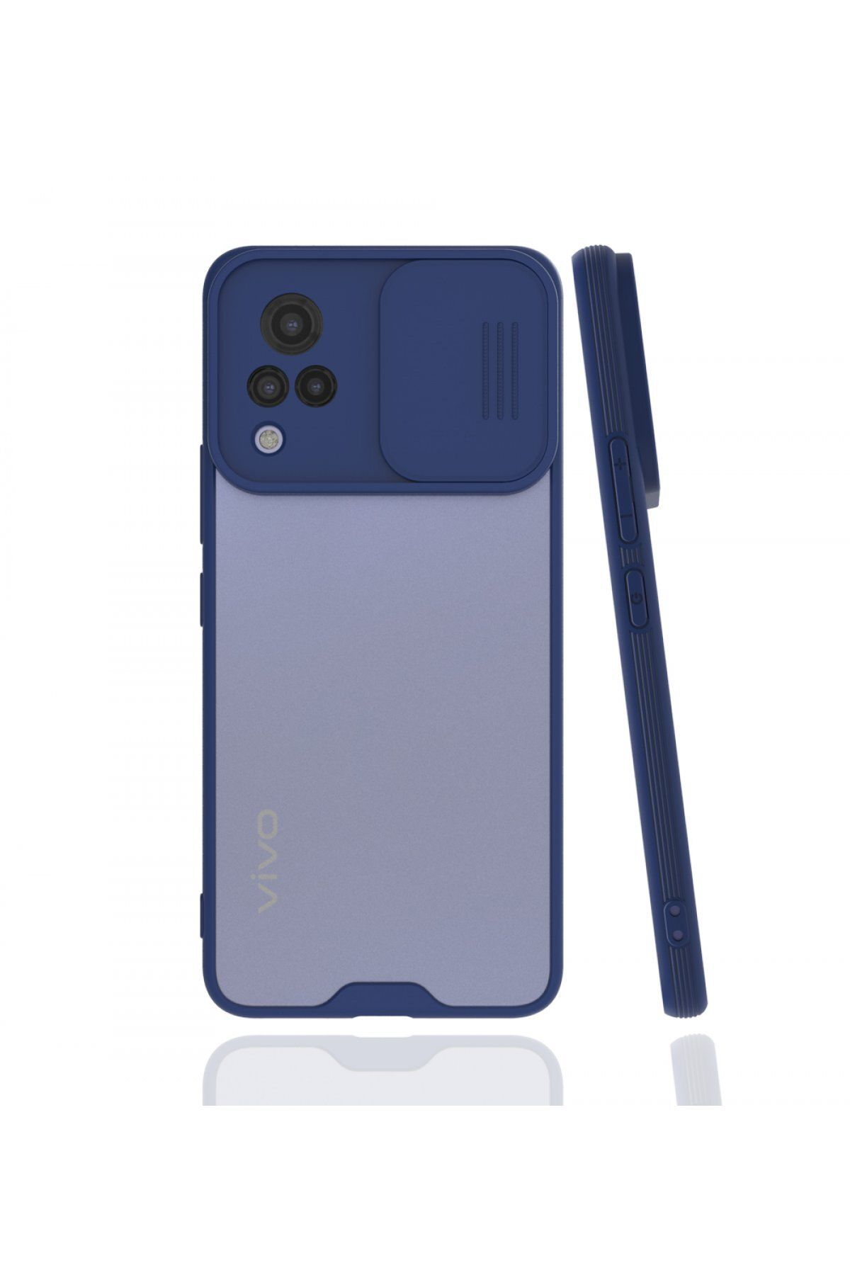 NewFace Vivo V21 Kılıf Platin Kamera Koruma Silikon - Lacivert ZRNET