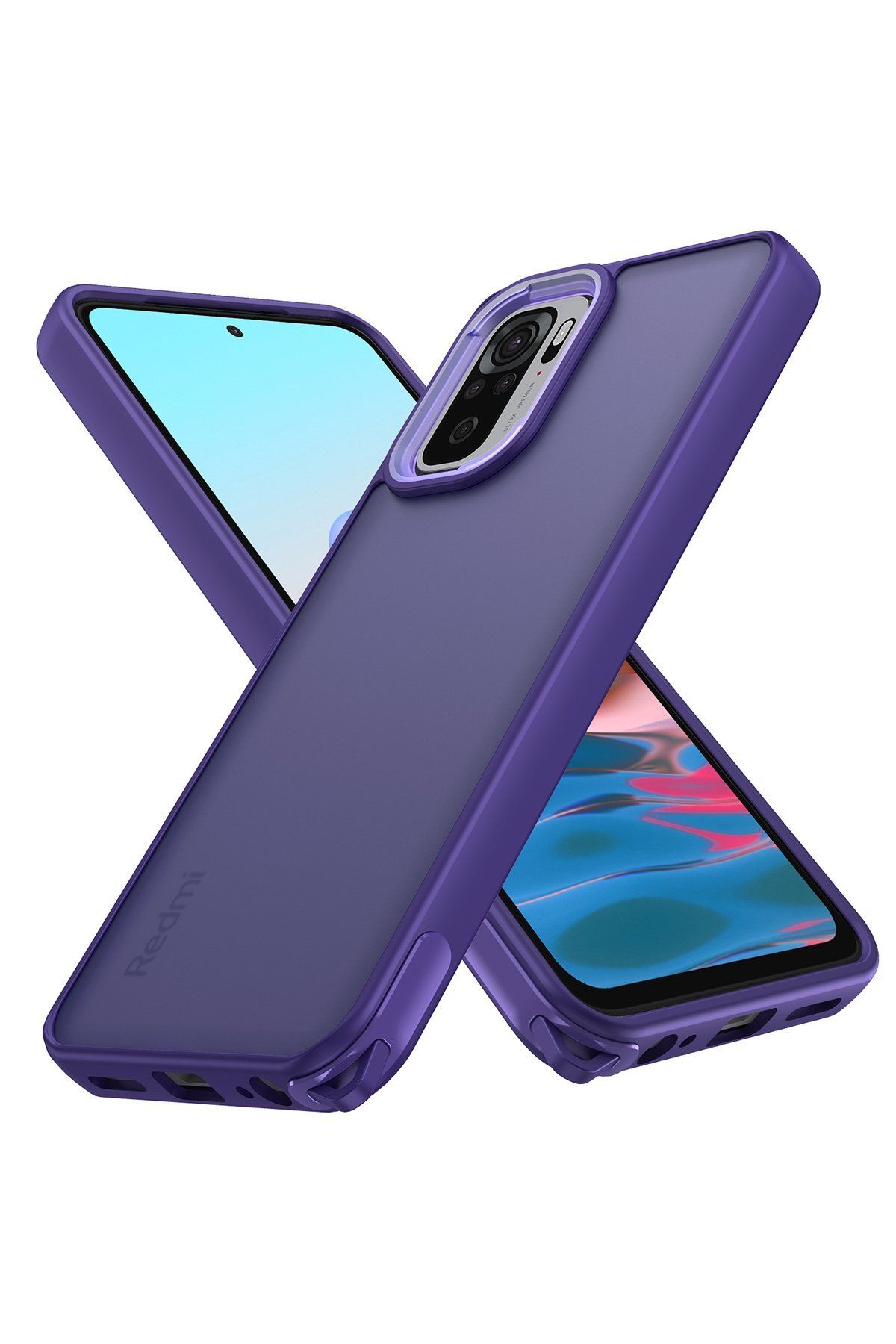 NewFace Xiaomi Redmi Note 10 Kılıf Elegant Kapak - Derin Mor YKTSN