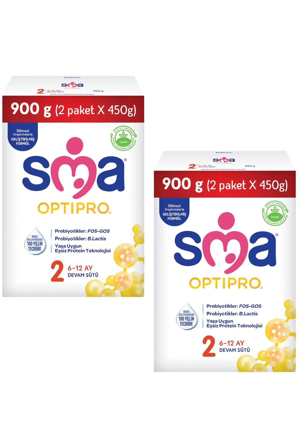 SMA Optipro 2 Probiyotik Devam Sütü 900 gr 2 Adet