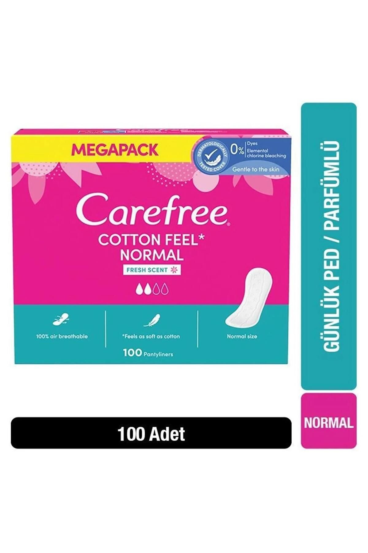 Carefree Cotton Feel Normal Parfümlü Günlük Ped 100 Lü